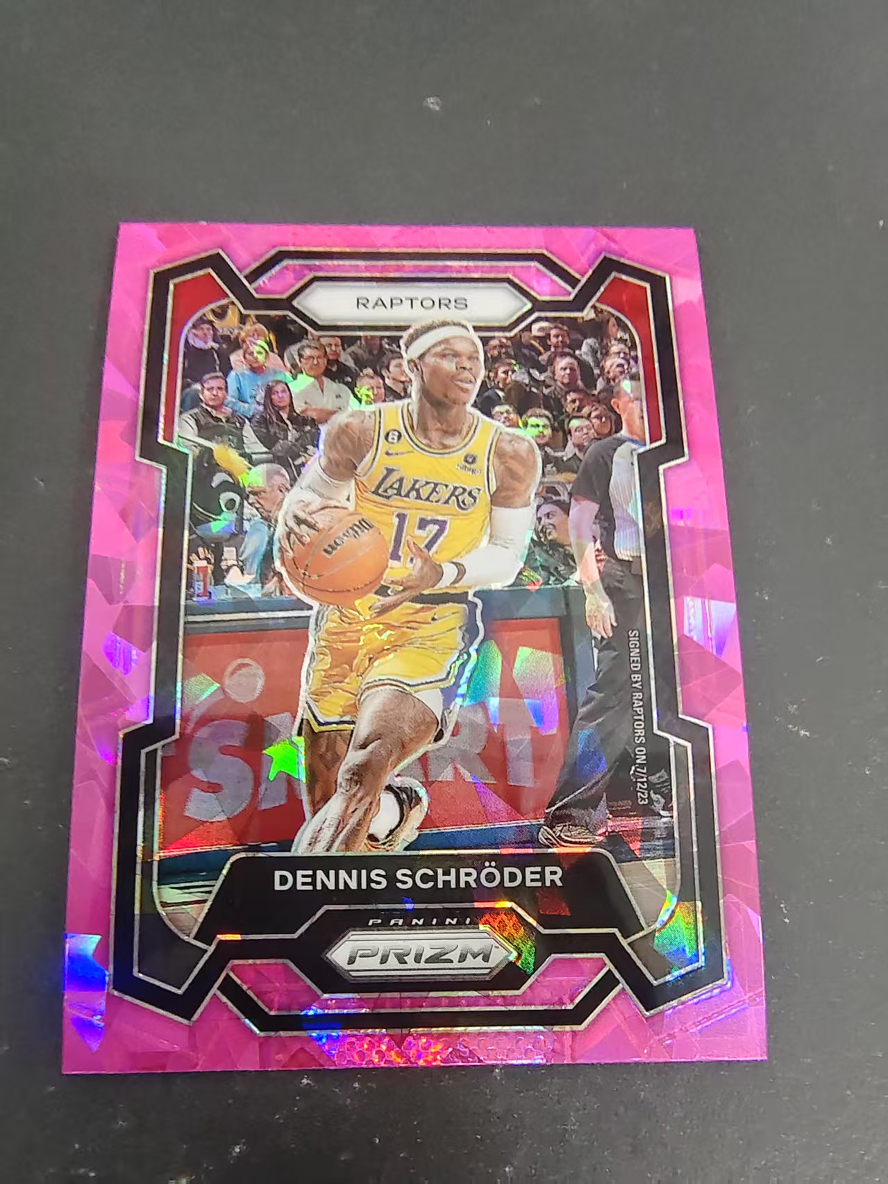 【可合并,不累计】2023-24 Panini Prizm Dennis Schroder 猛龙 丹尼斯 施罗德 PZ 粉碎冰 划痕 边角瑕疵 #265