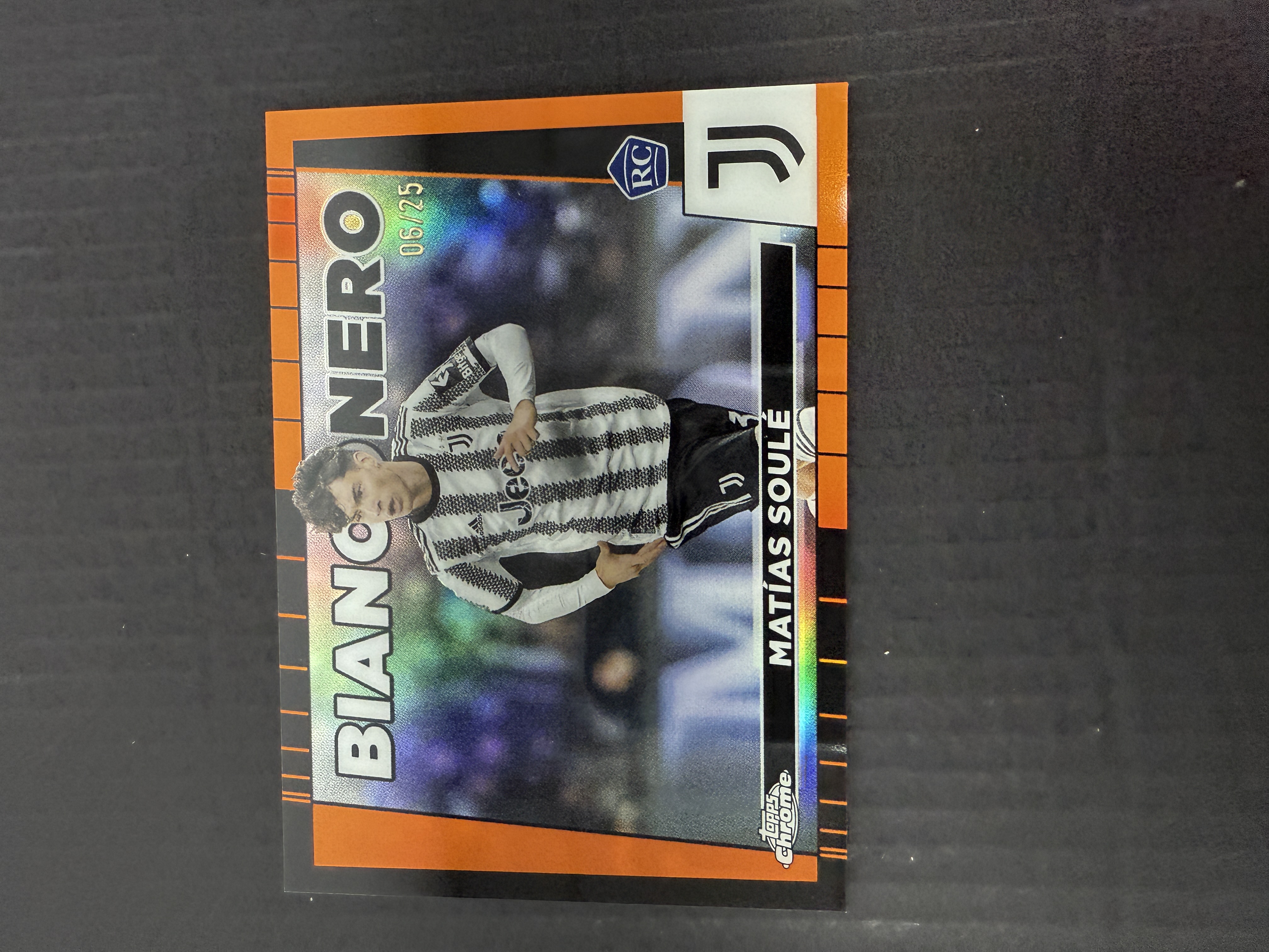 【GOAT山羊拍卖】D哥 2023-24赛季 topps chrome尤文图斯队盒系列 索尔 soule 新秀橙折特卡 /25 低编 尤文图斯 品相如图