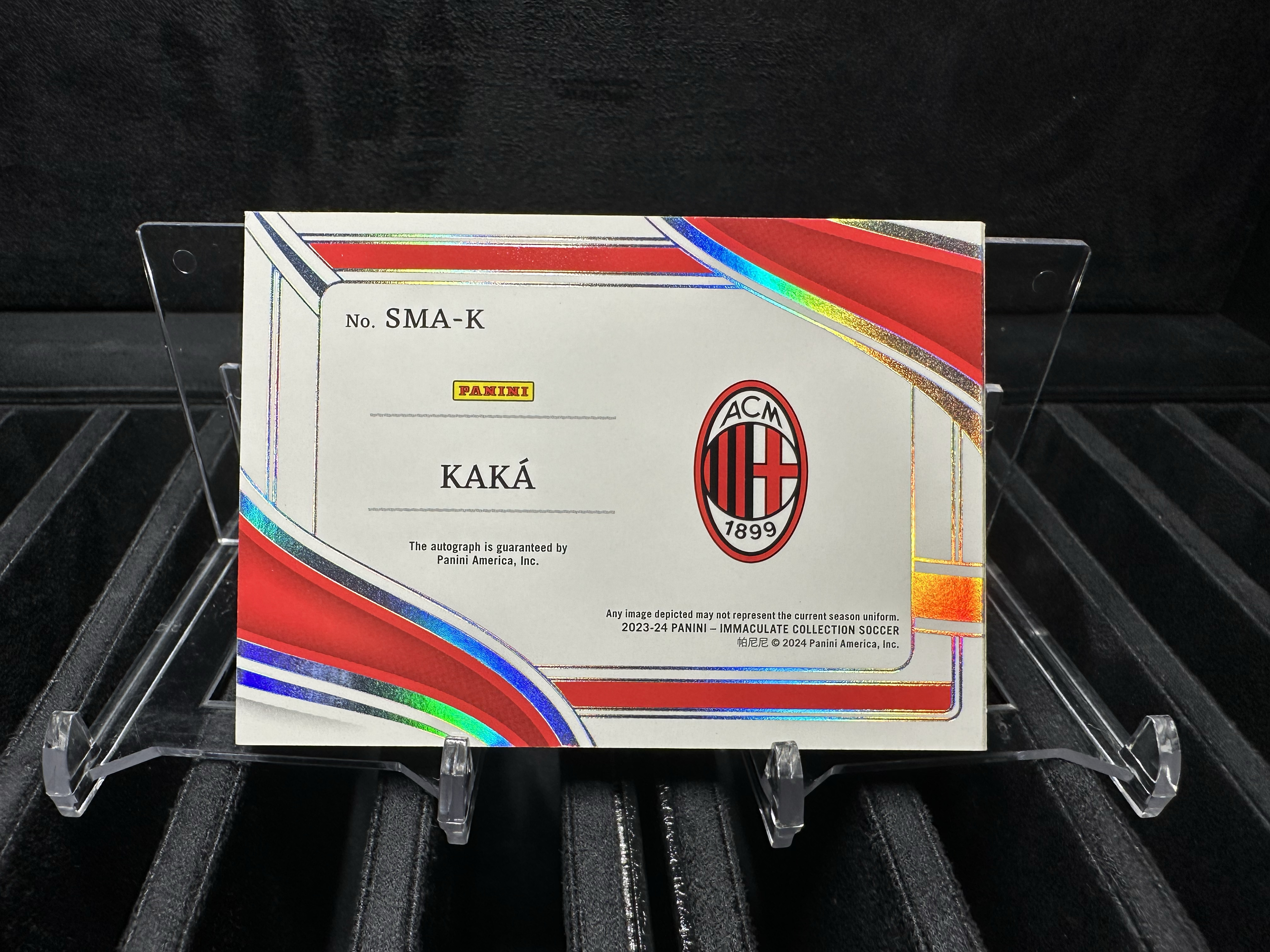 2024 Panini Immaculate Kaká 卡卡/99编小书签字 墨迹清晰完美签 招牌动作 AC米兰选图爱咪咪系列A签 卡品如图送砖 皇马巴西大罗小罗C罗队友金球先生欧冠世界杯 颜值天花板