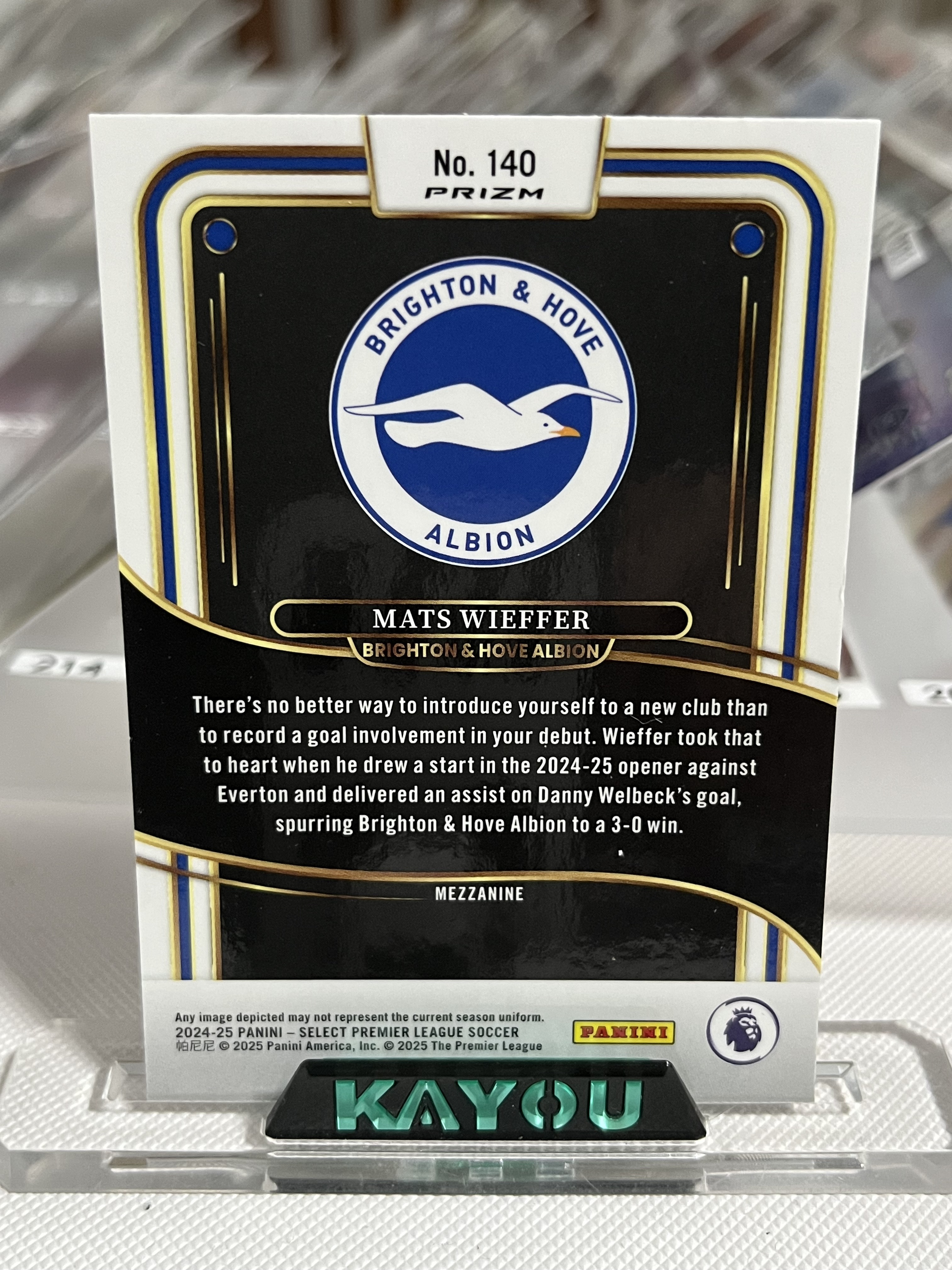 2024-25 Panini Select Mats Wieffer 马茨·维弗 布莱顿 新秀 卡品如图接代拍#213