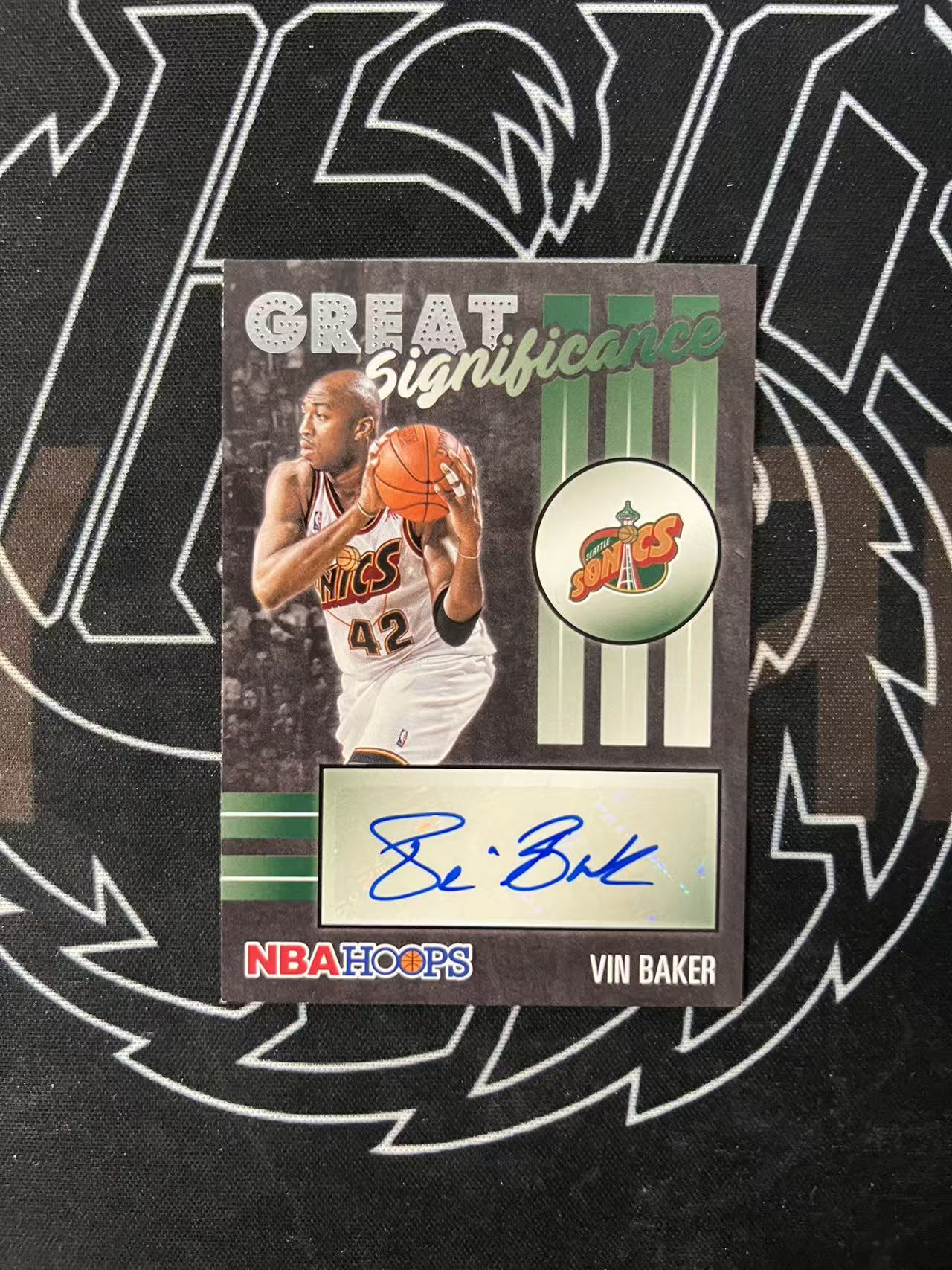 2020-21 Panini NBA Hoops Vin Baker 【UTF球星卡】fr3 文 贝克 超音速传奇 签字 通行卡品