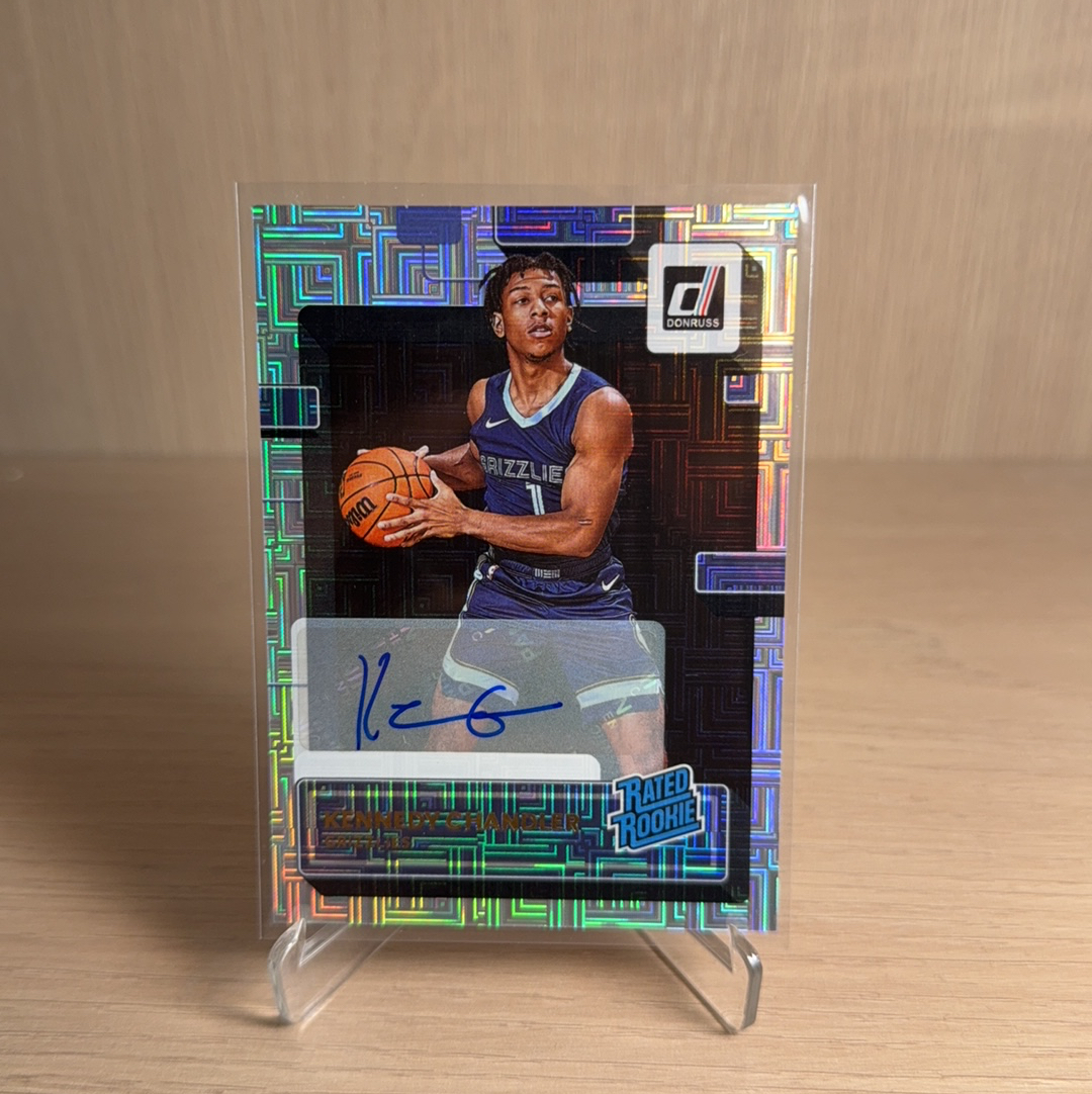 2022-23 Panini Donruss Kennedy Chandler RC 灰熊 新秀 RC 肯尼迪 钱德勒 签字 贴签 折射 迷宫折 杜蕾斯 卡品如图 值得收藏!!【免费代卖】