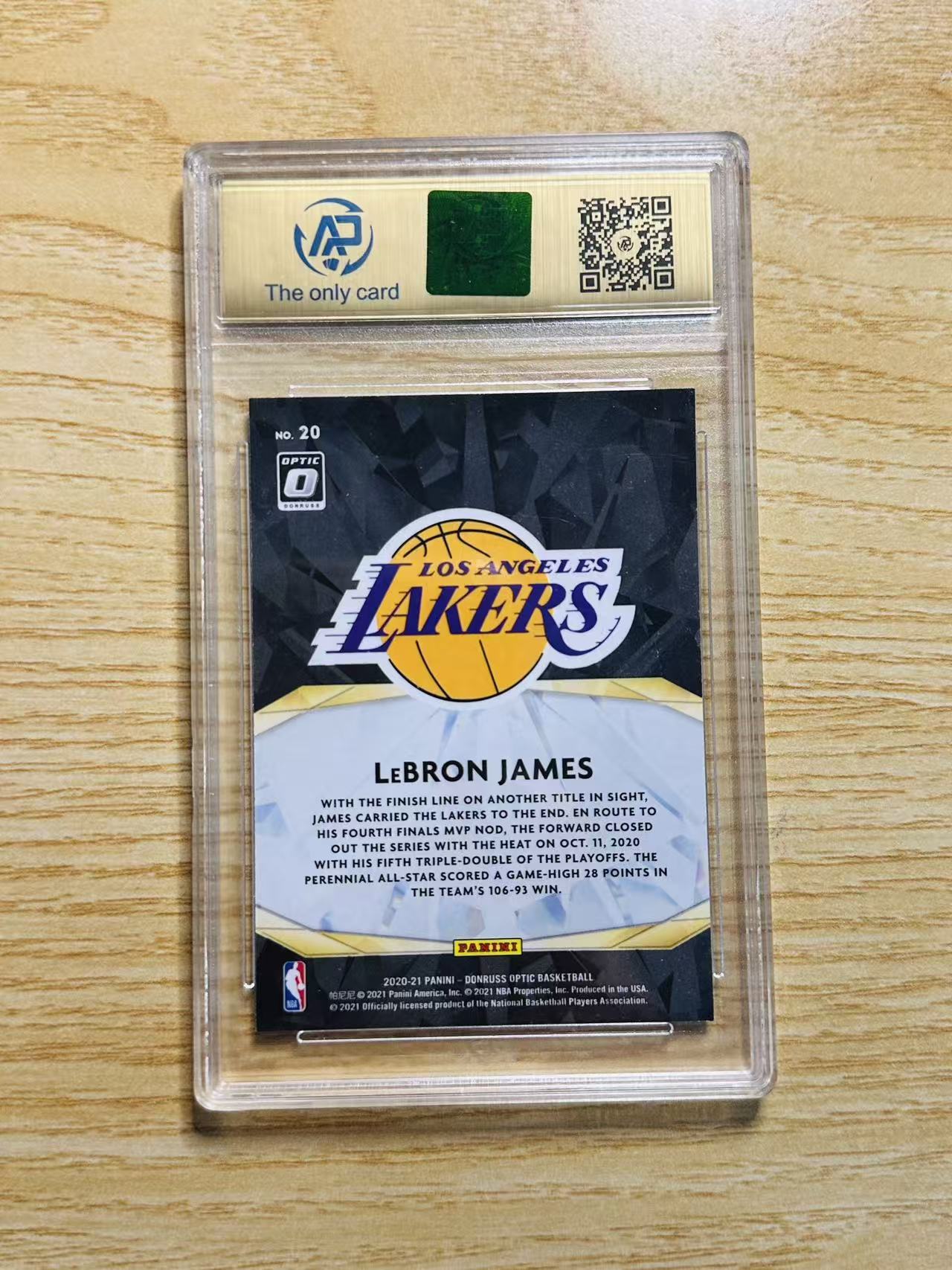 2020-21 Panini Donruss LeBron James 嘿嘿代卖 杜蕾斯 optic 勒布朗 詹姆斯 湖人 特卡 RPA9 收藏必备