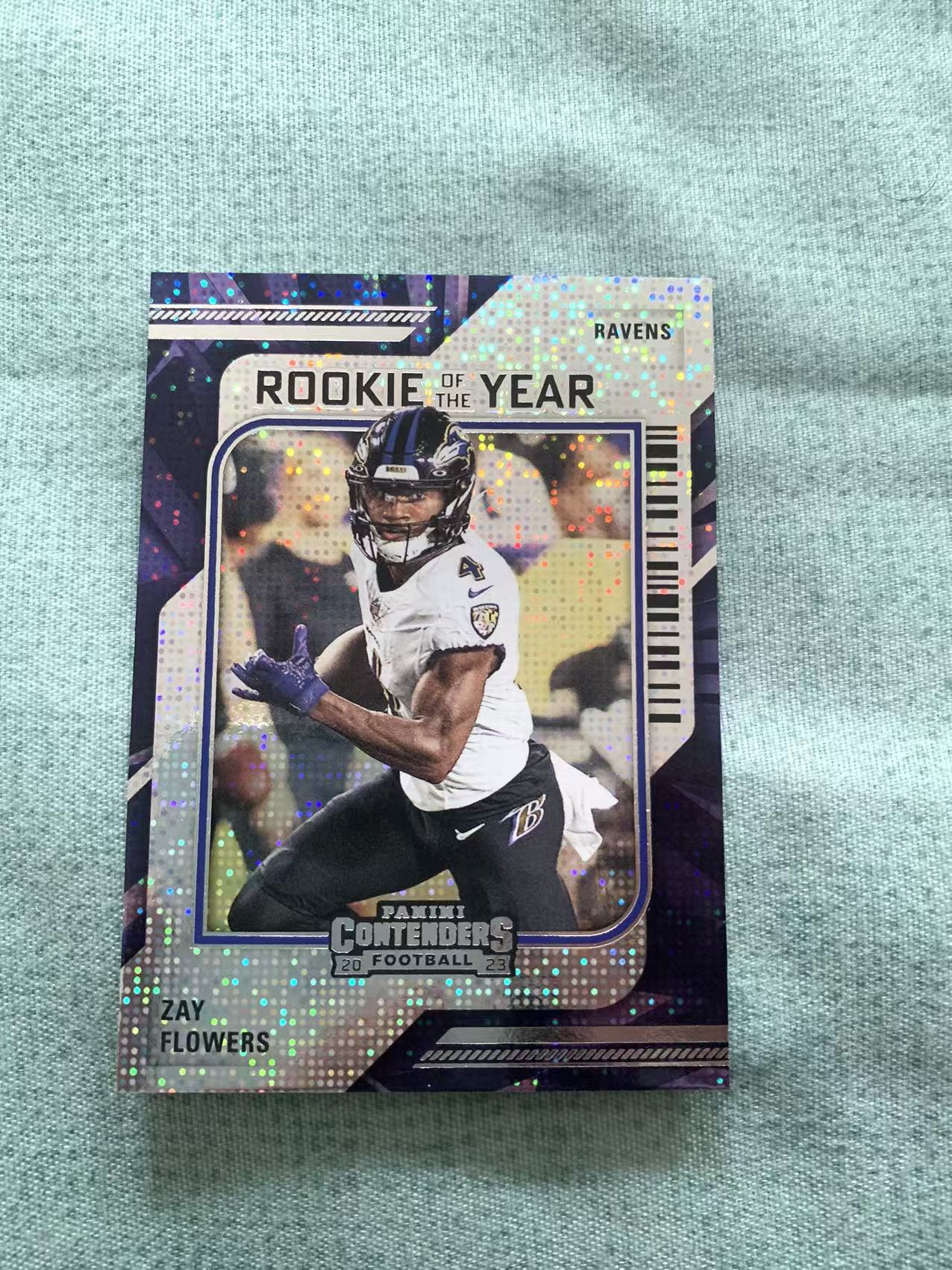 2024 Panini Contenders Zay Flowers 扎伊 弗勒 球票 点点折 折射 卡品如图