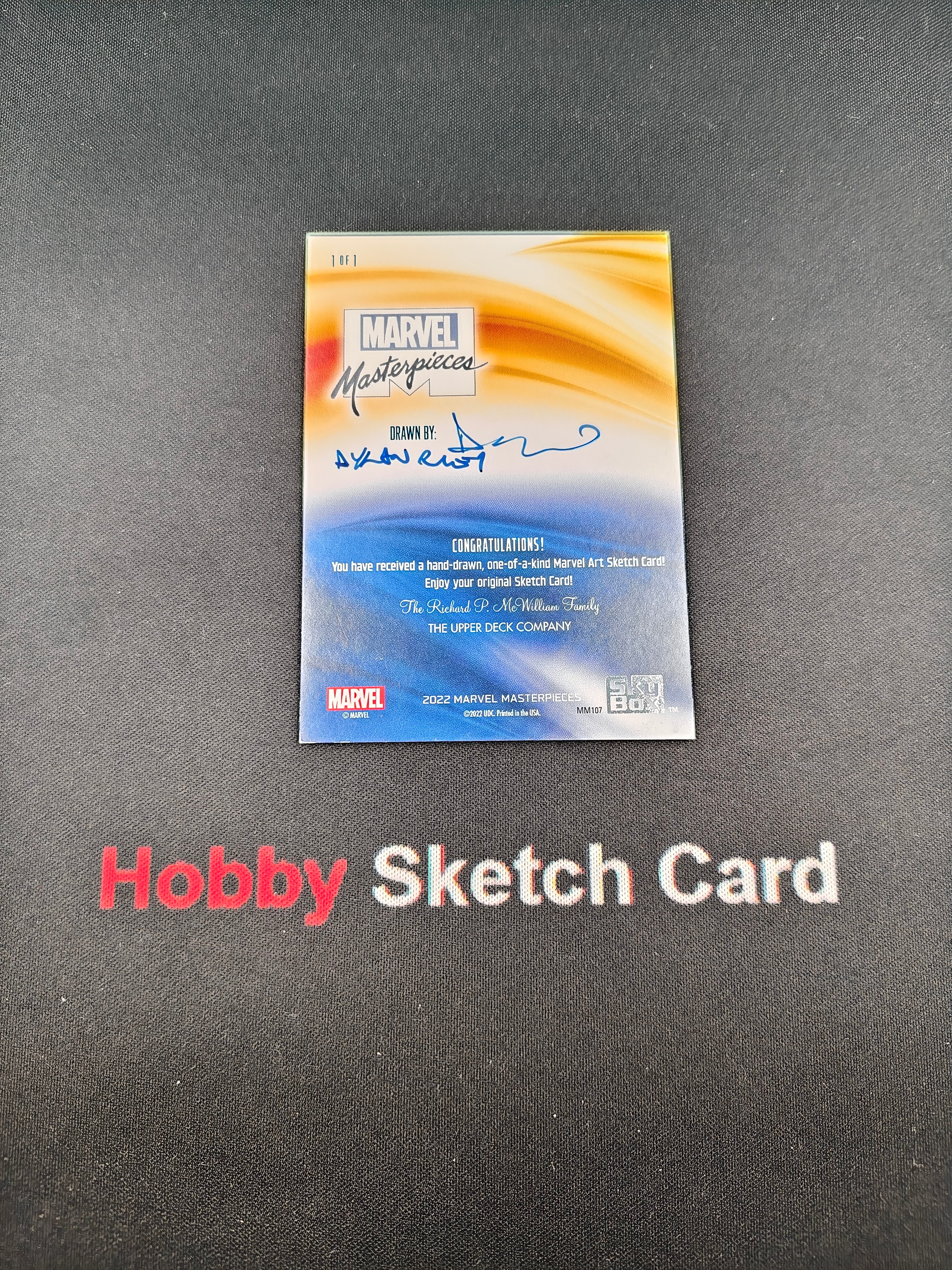 2022 Upper Deck Marvel (MCU) IRON MAN 漫威 大师盒 钢铁侠 手绘卡 画师 见背面 签字 签名 1of1