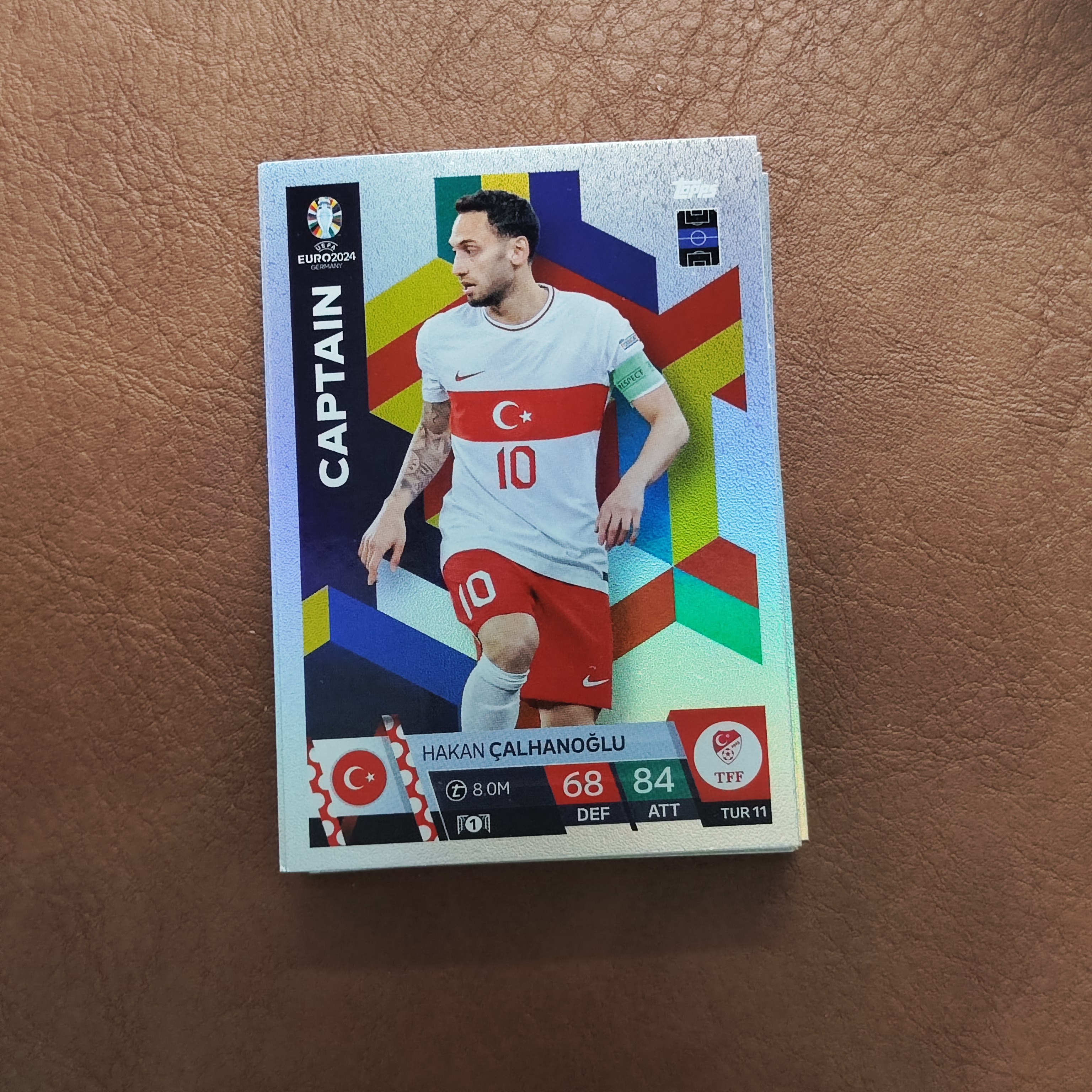2024 【YM拍卖-代卖/回收】 topps - Hakan Calhanoglu 哈坎 恰尔汗奥卢 土耳其  欧洲杯 游戏版 银折 Y0067