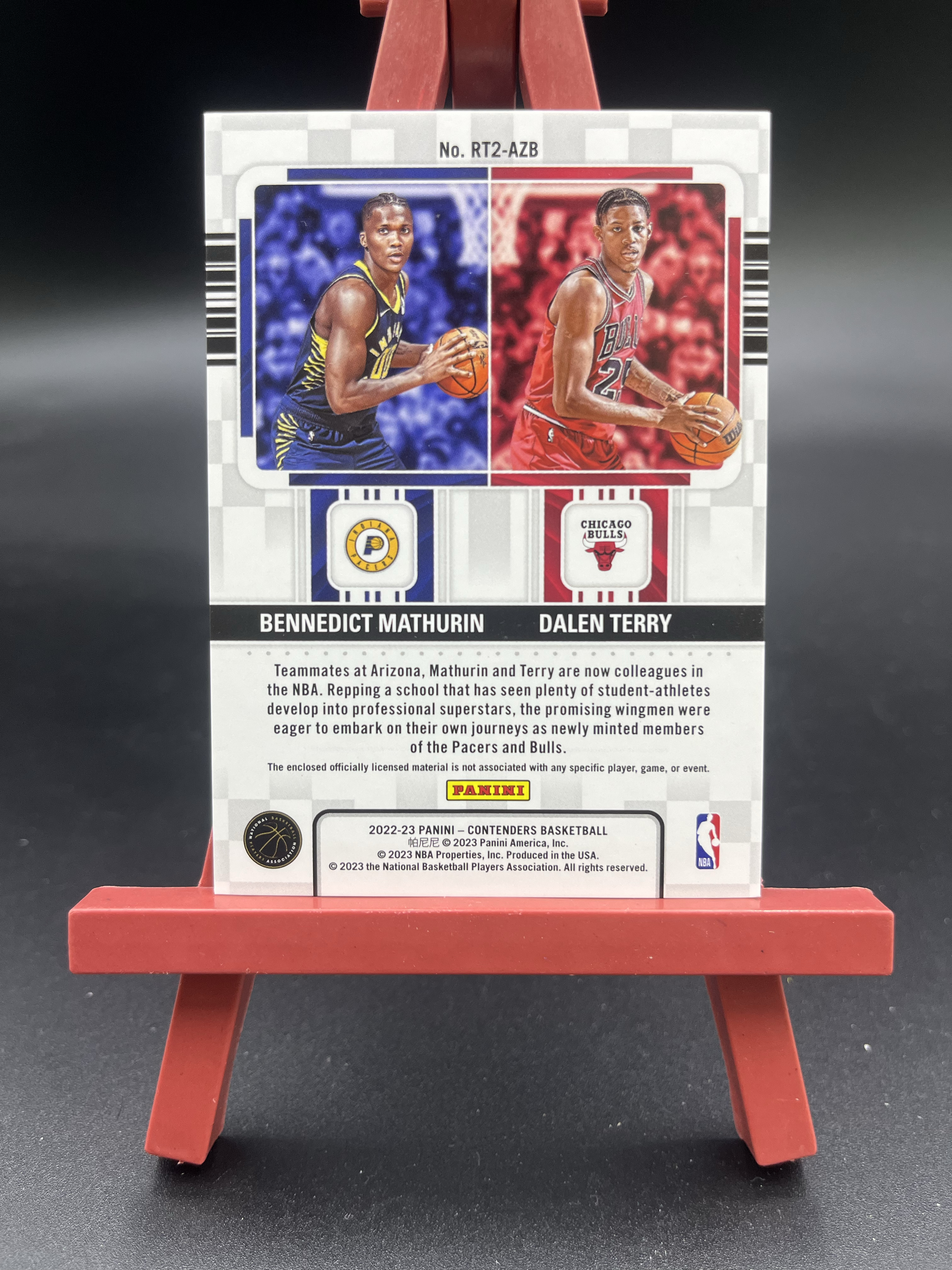 2022-23 Panini Contenders Bennedict Mathurin RC 球票 新秀 马图林 达伦特里 双人球衣物料切割 步行者 公牛 卡品如图【优质物料专场】04WZ