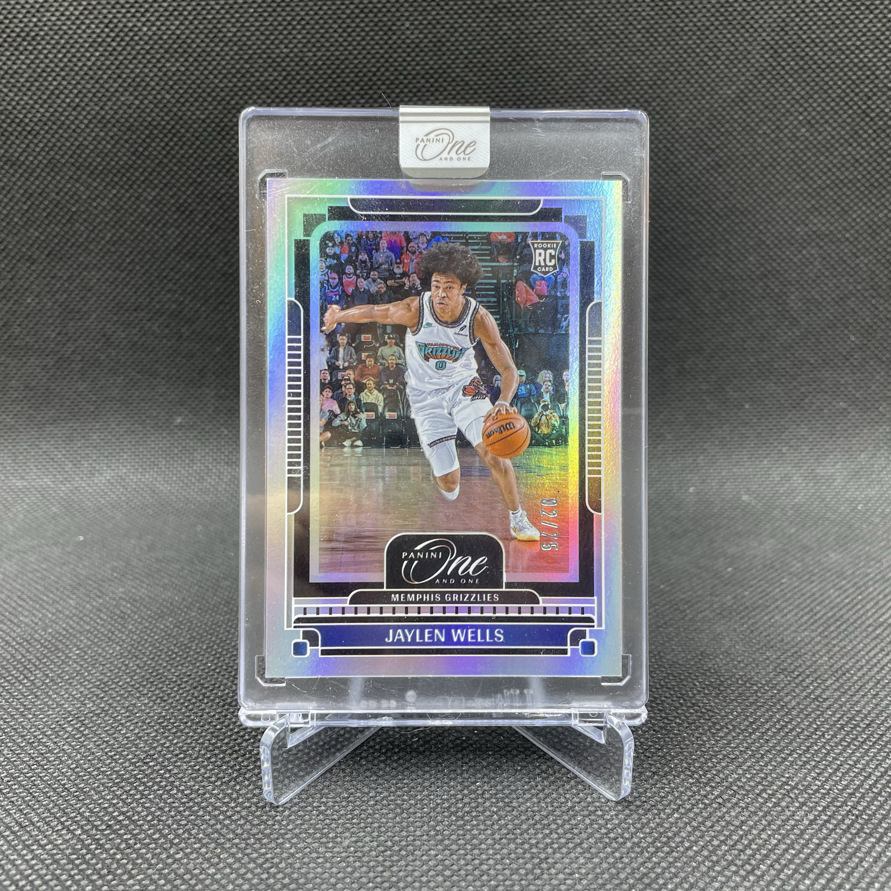 2024-25 Panini One and One Jaylen Wells RC 灰熊 新秀 杰伦 威尔斯 02/75编 Base 银折 原封砖 潜力秀 莫兰特队友 品如图 不累计 He