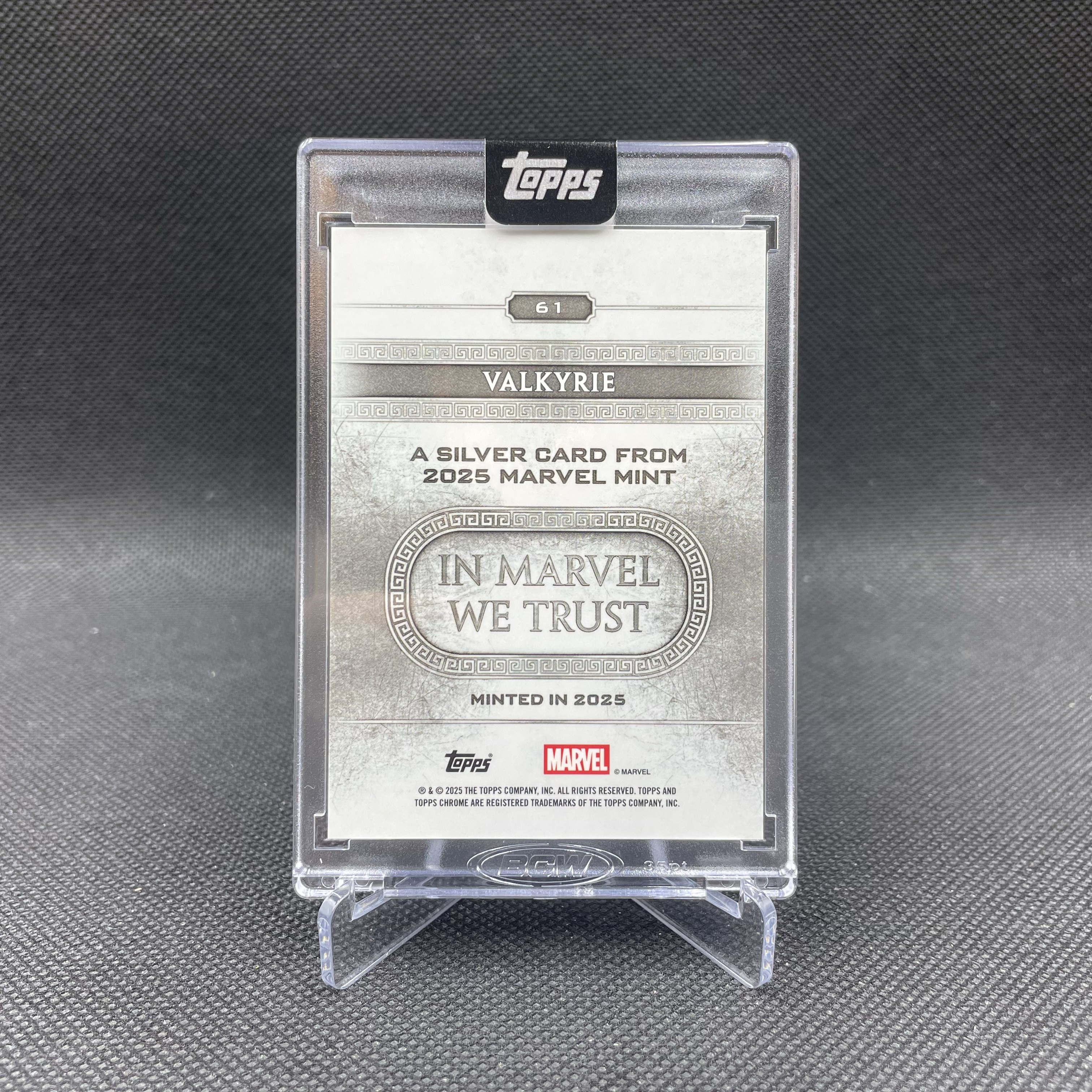 2025 Topps Marvel Minted 【无界代卖】漫威 Valkyrie 瓦尔基里 女武神 61/75编 银折 原封砖 霸气选图 品如图 不累计 大鱼