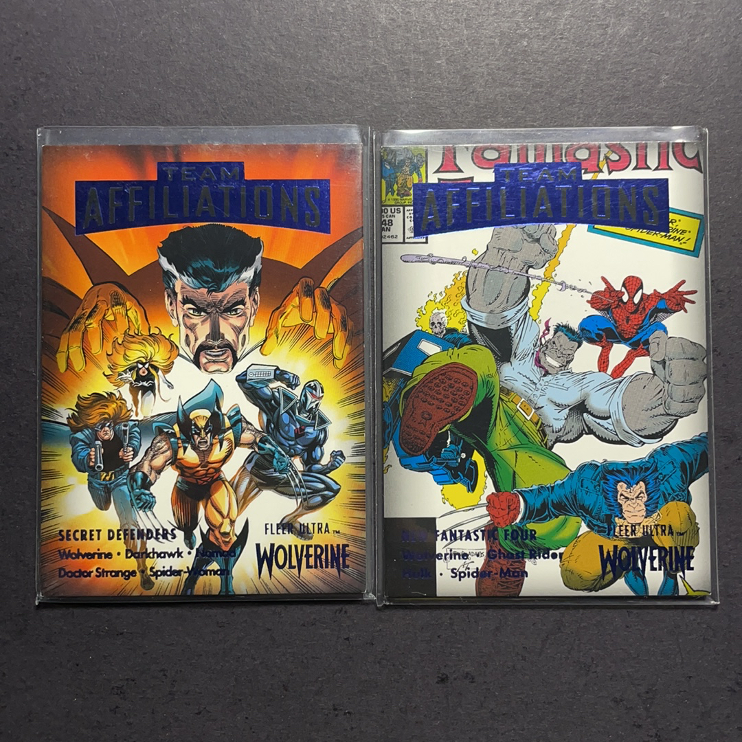 2024 Fleer Marvel (MCU) Ultra金刚狼 新神奇四侠 秘密捍卫者 蜘蛛侠金刚狼 团队集结特卡蓝平行181编2张打包 2024 漫威Fleer Ultra金刚狼系列