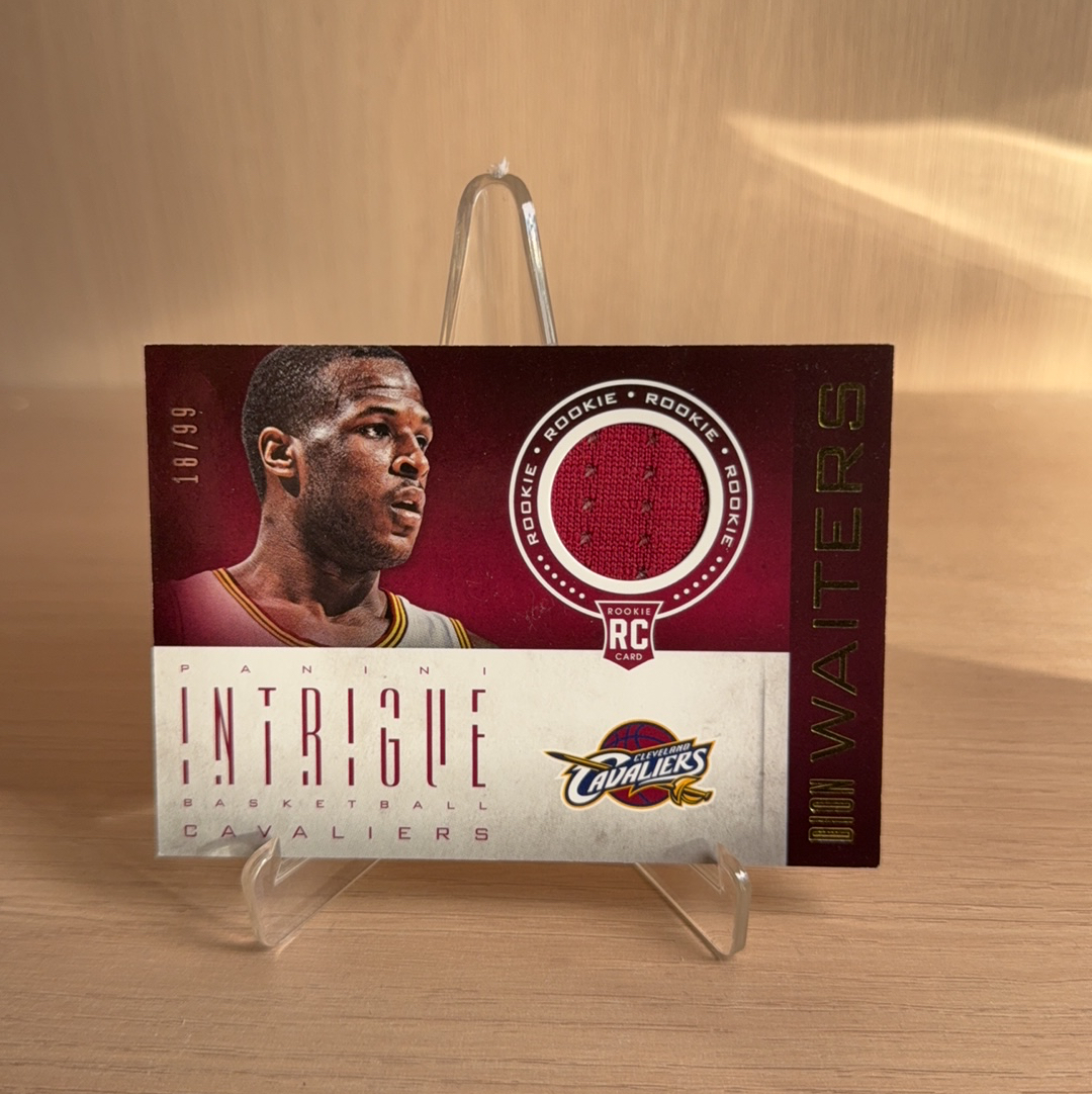 2012-13 Panini Intrigue Dion Waiters RC 【免费代卖】阴谋系列 骑士 新秀 RC 迪昂 维特斯 /99编 亲穿 小窗 物料 切割 卡品如图 值得收藏!!