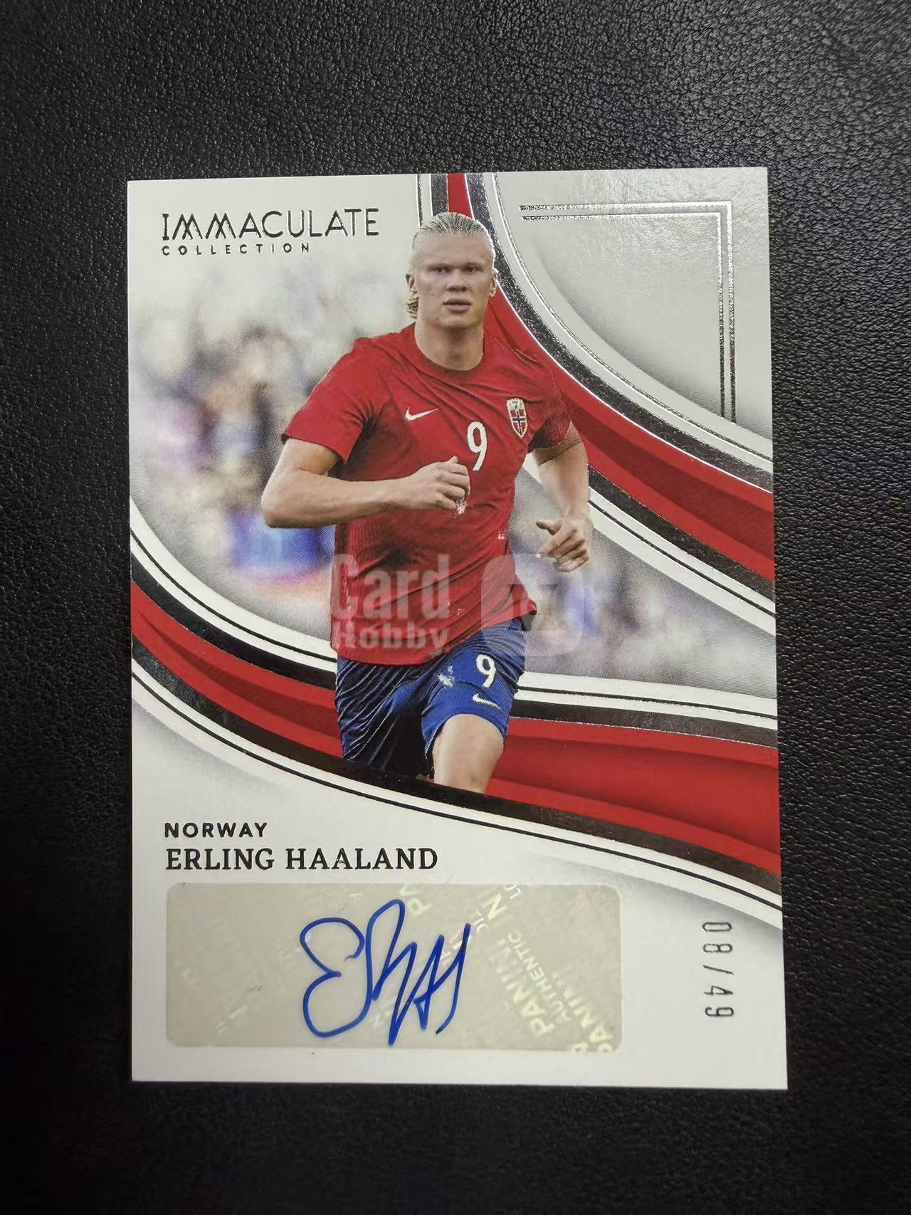 2023-24 Panini Immaculate Erling Haaland 爱咪咪 Erling Haaland 埃尔林 哈兰德 魔人 08/49编 差一位同背 签字 签名 瑕疵如图 跑跑
