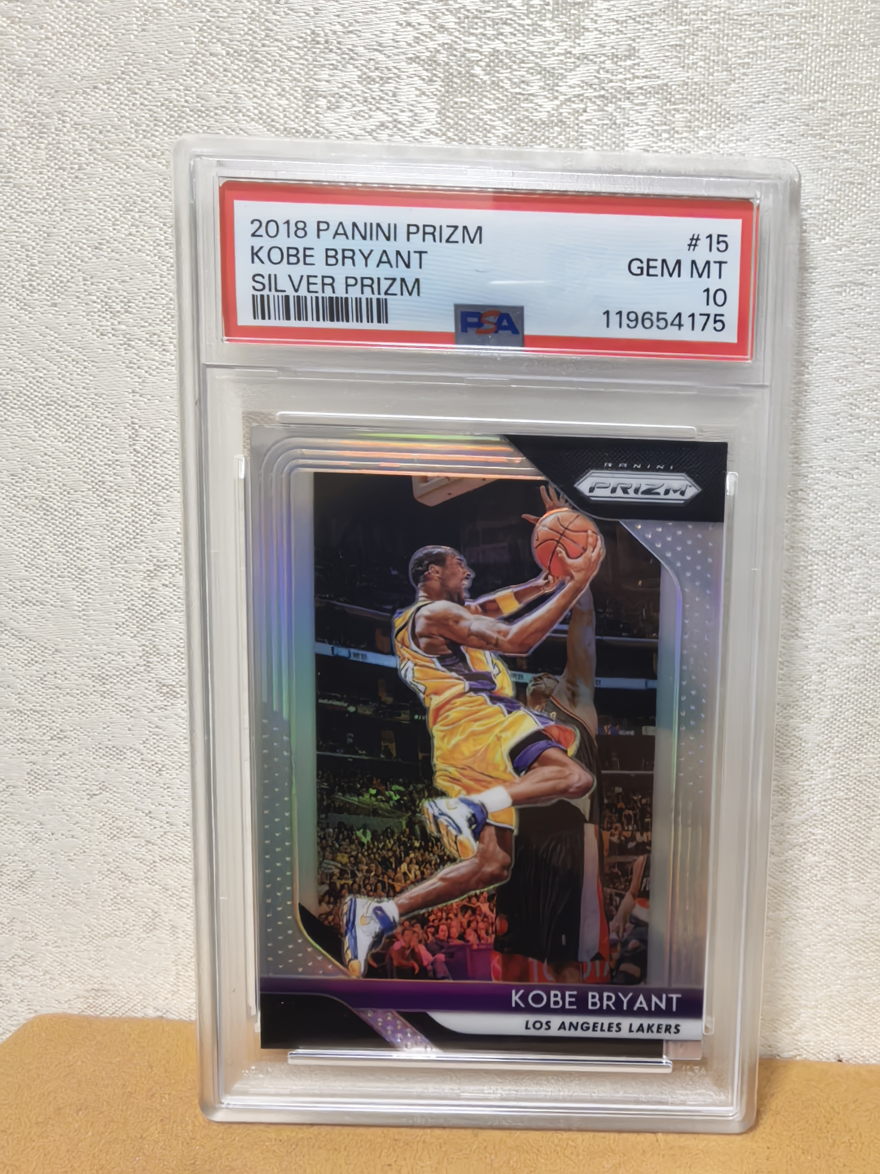 2018-19 Panini Prizm Kobe Bryant 洛杉矶湖人 黑曼巴 科比·布莱恩特 银折 PSA10 品相完美 专收必备!