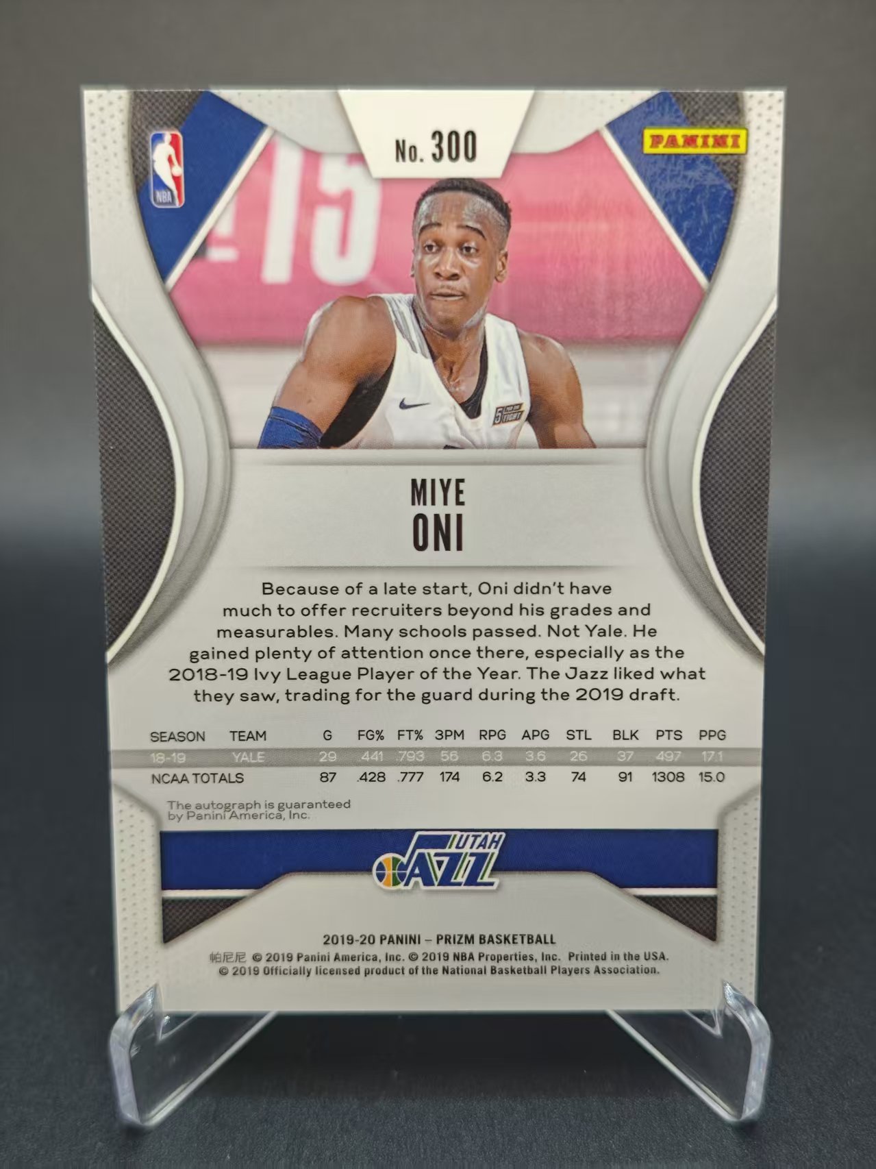 2019-20 【六六代卖 预付快速回款】 Prizm Miye Oni RC 奥尼 爵士 新秀 签字 PZ(GTL01)