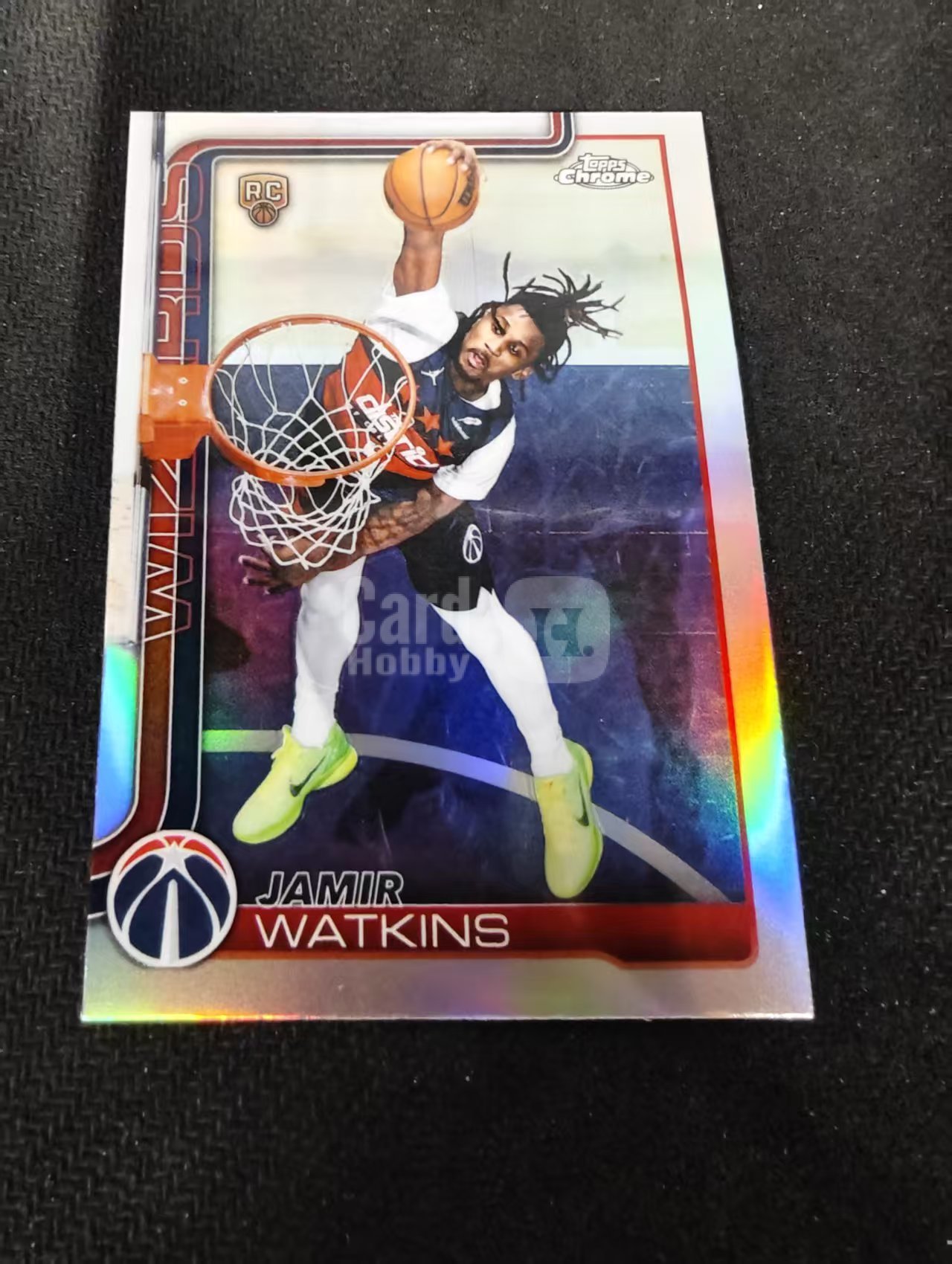 2026 Topps Chrome Update Jamir Watkins RC TCU系列 奇才 贾米尔·沃特金斯 新秀 银折 瑕疵如图