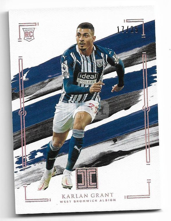 2020-21 Panini Impeccable Karlan Grant (鸿英收藏社)2020-21 Panini 英超 小真金 西布朗 格兰特 25编 球星卡 17/25