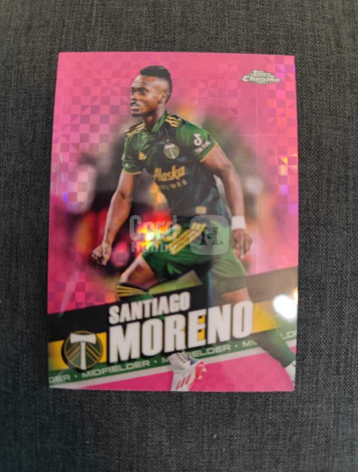 2022 Topps Chrome santiago moreno 波特兰伐木者 莫雷诺 粉格子折 收藏必备 不保卡品 1-19