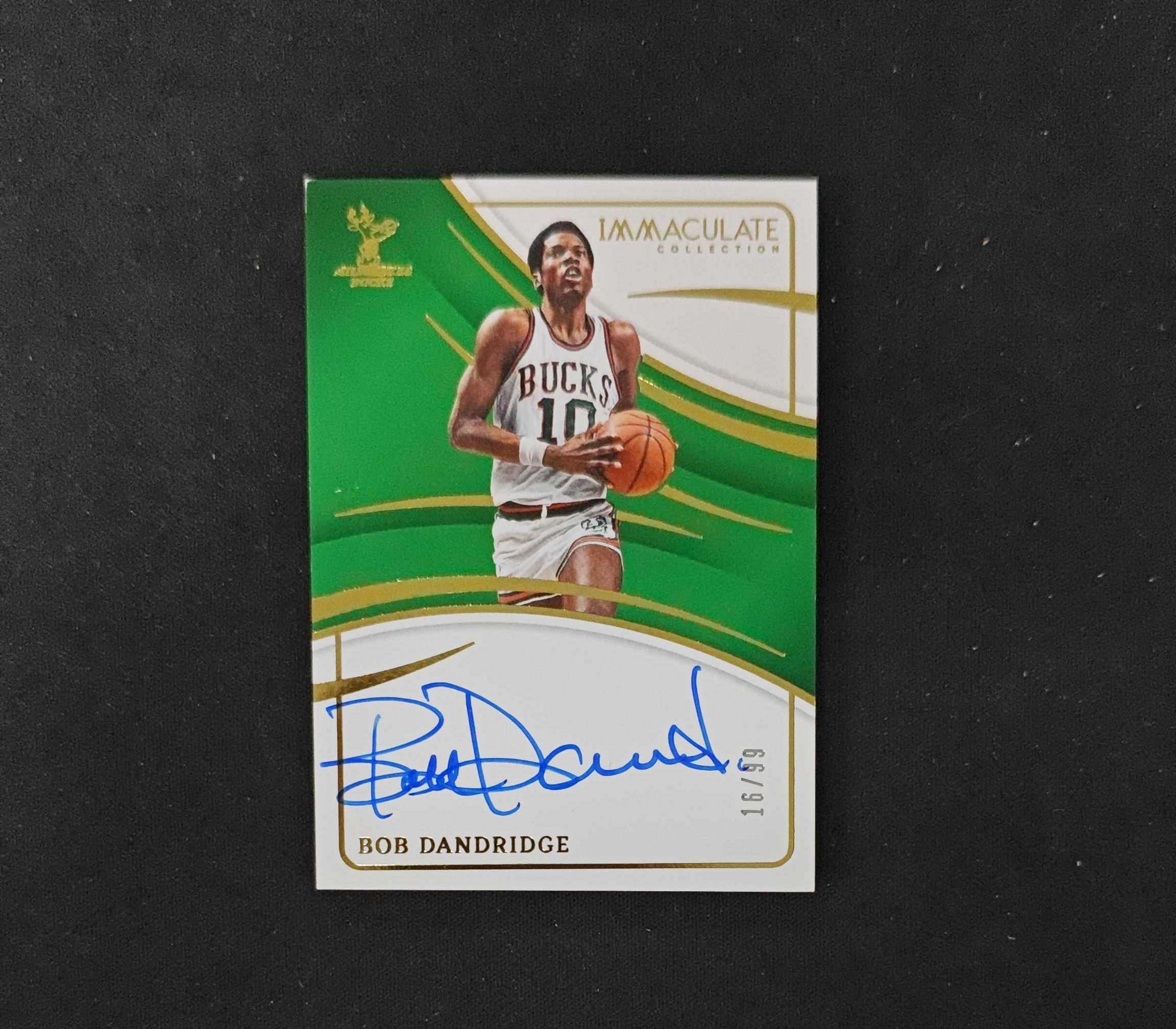 2023-24 Panini Immaculate Bob Dandridge 【SC拍卖】爱咪咪 雄鹿 丹德里奇 卡签 签字 99编 收藏必备(帅气柠檬茶)