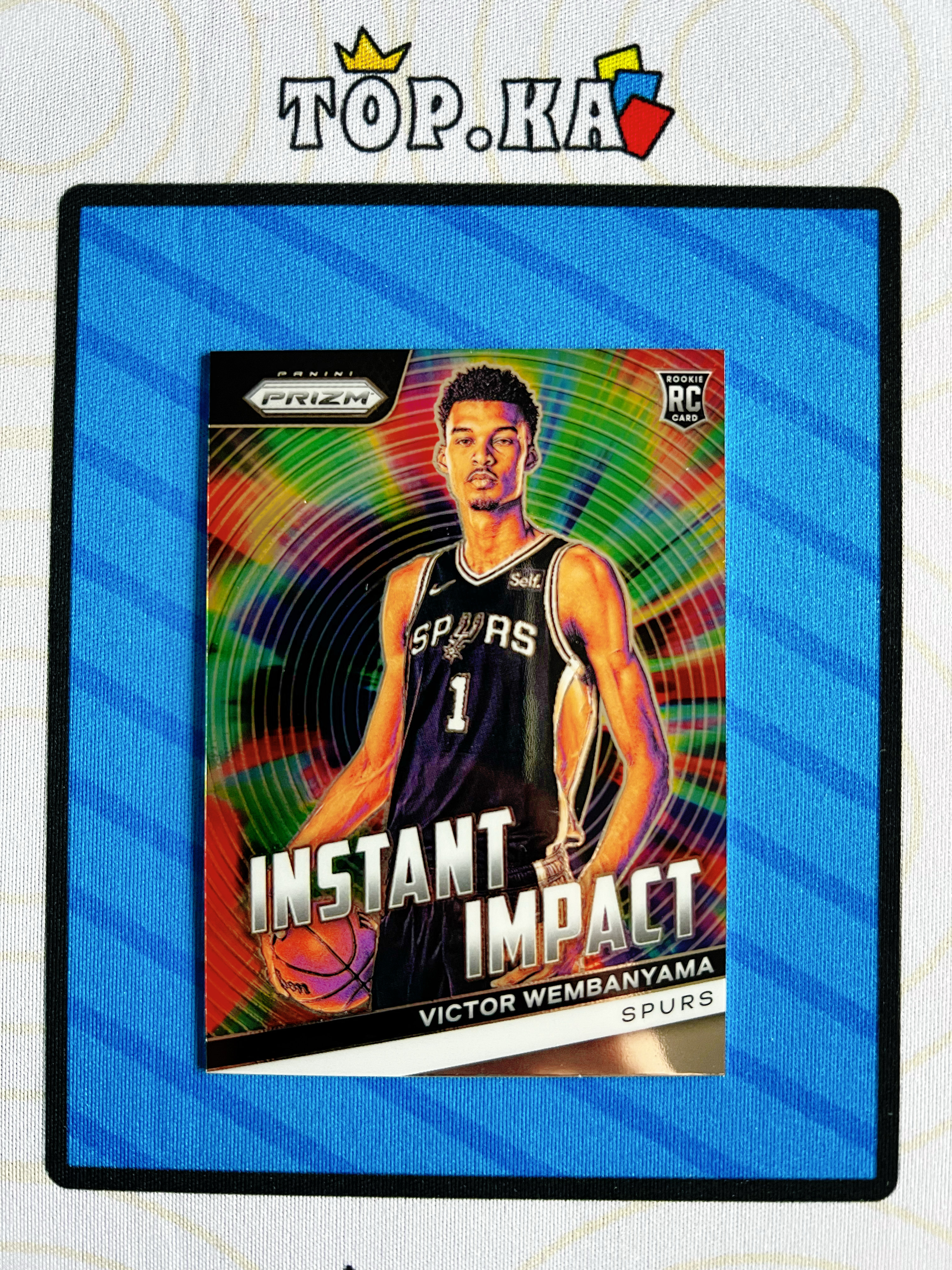 【顶尖卡社】2023-24 Panini Prizm Victor Wembanyama 马刺 秀 文班亚马 新秀RC Instant Impact 特卡 详情看描述 卡品如图【灰】