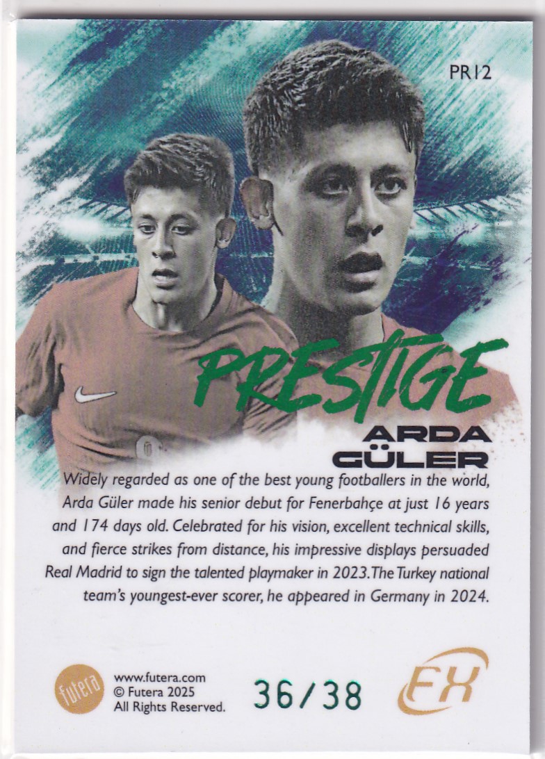 【thebighit】不累计004.2025 Futera FX 福特拉 土耳其 居莱尔 Prestige 特卡 38编