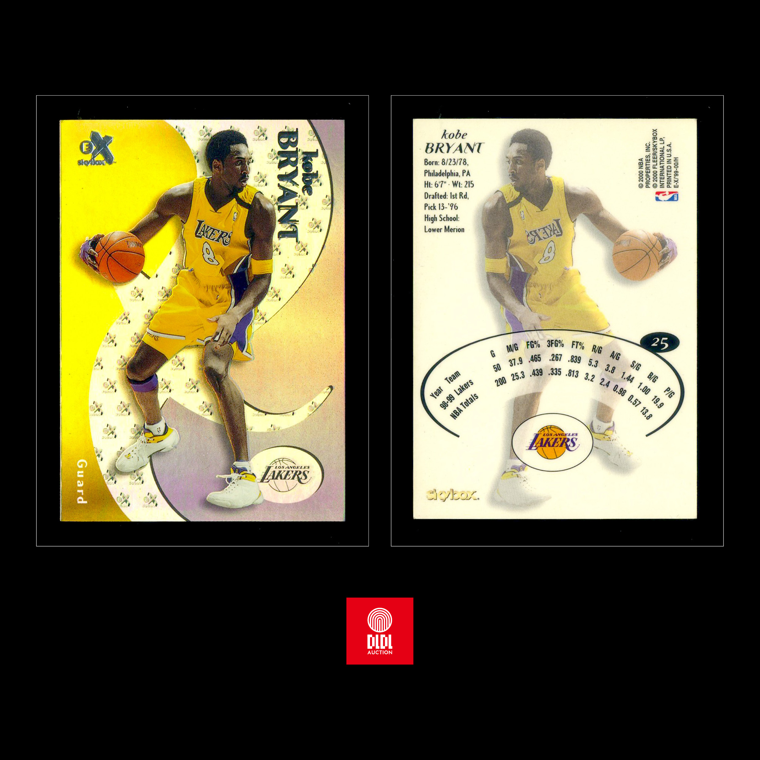 1999-00 EX Kobe Bryant科比布莱恩特经典顶级卡组胶片材质镜面幻彩