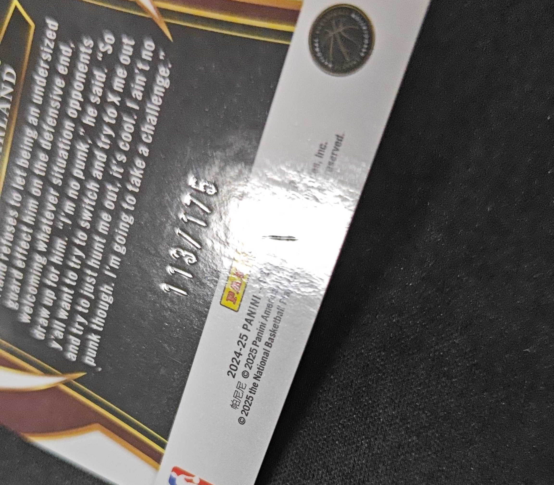 2024-25 Panini Select Darius Garland 【SC拍卖】SE 骑士 加兰 175编 铜折 瑕疵如图 收藏必备(ing哥)