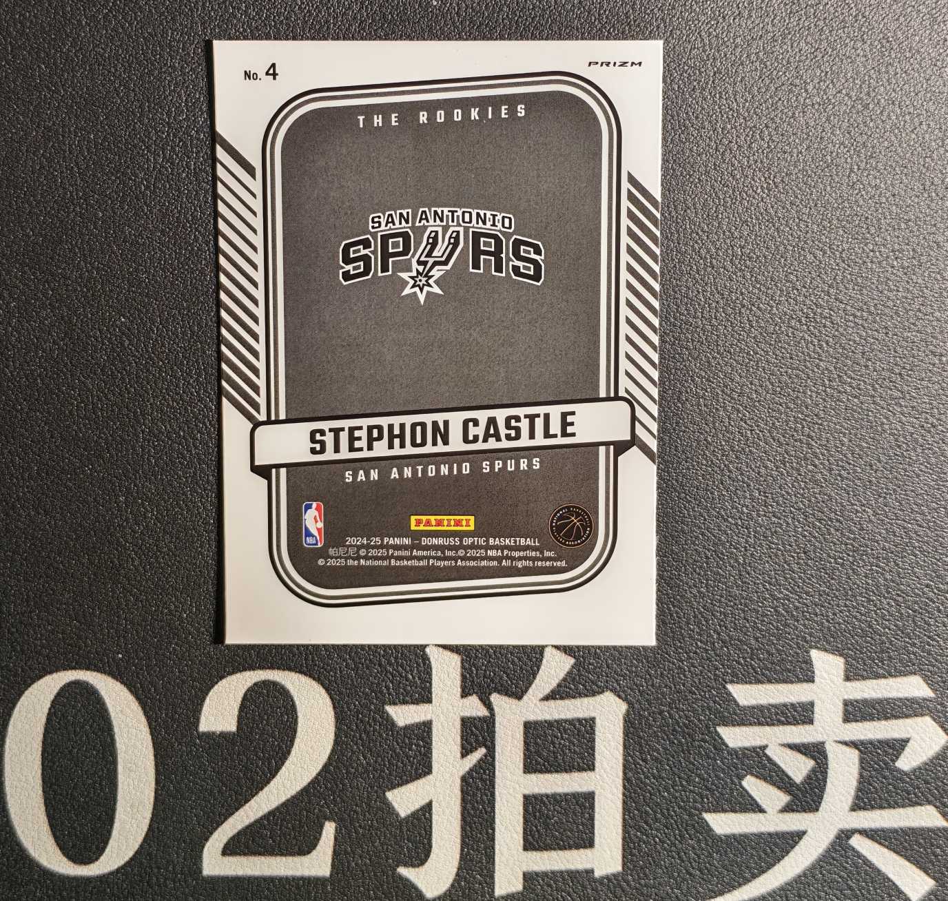 2024-25 Panini Optic Stephon Castle RC 新秀 史蒂芬 卡斯尔 银折 复古新秀 马刺 最佳新秀 淘汰森林狼 ...