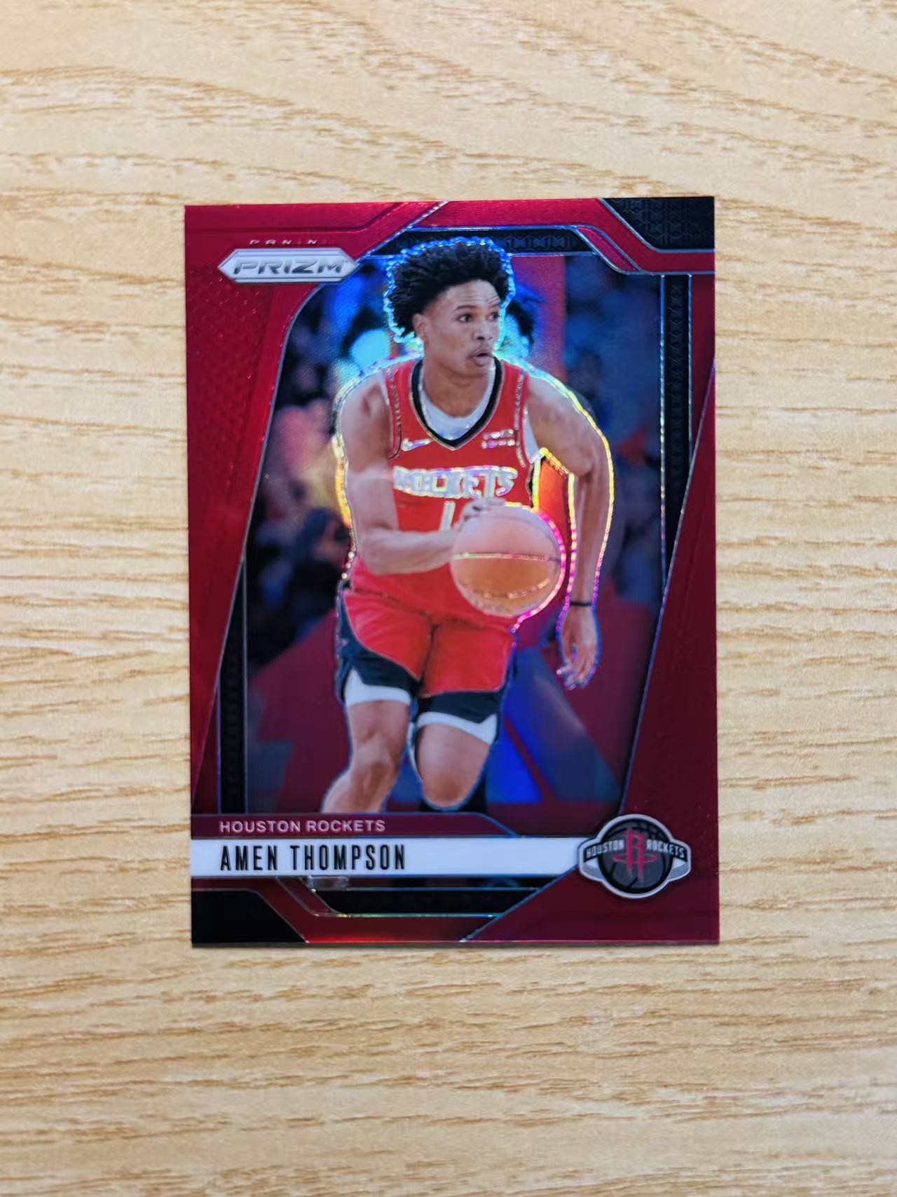 2024-25 Panini Prizm Amen Thompson 嘿嘿代卖 阿门 汤普森 红折 color match 299编 火箭 收藏必备