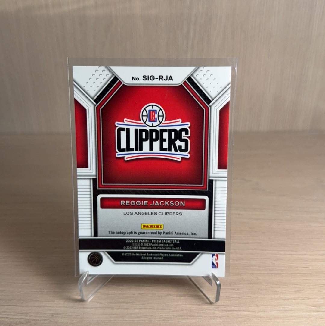 2022-23 Panini Prizm Reggie Jackson 【免费代卖】快船 雷吉 杰克逊 PZ PRIZM 签字 贴签 折射 卡品如图 值得收藏…