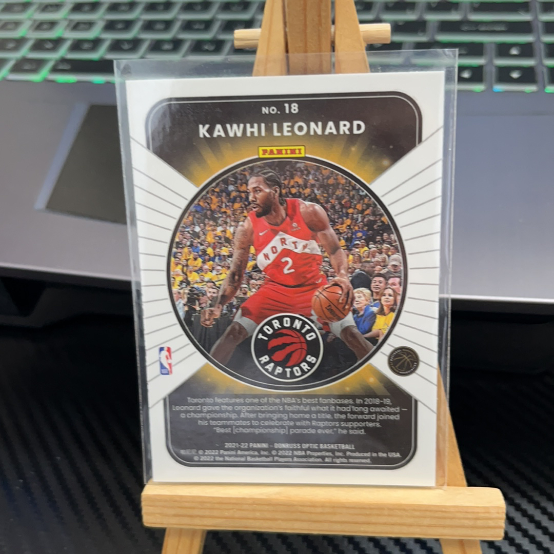 2021-22 Panini Optic Kawhi Leonard 科怀 伦纳德 猛龙 特卡 optic系列 特卡 卡品如图 凑图必备 值得收藏!免费代卖!