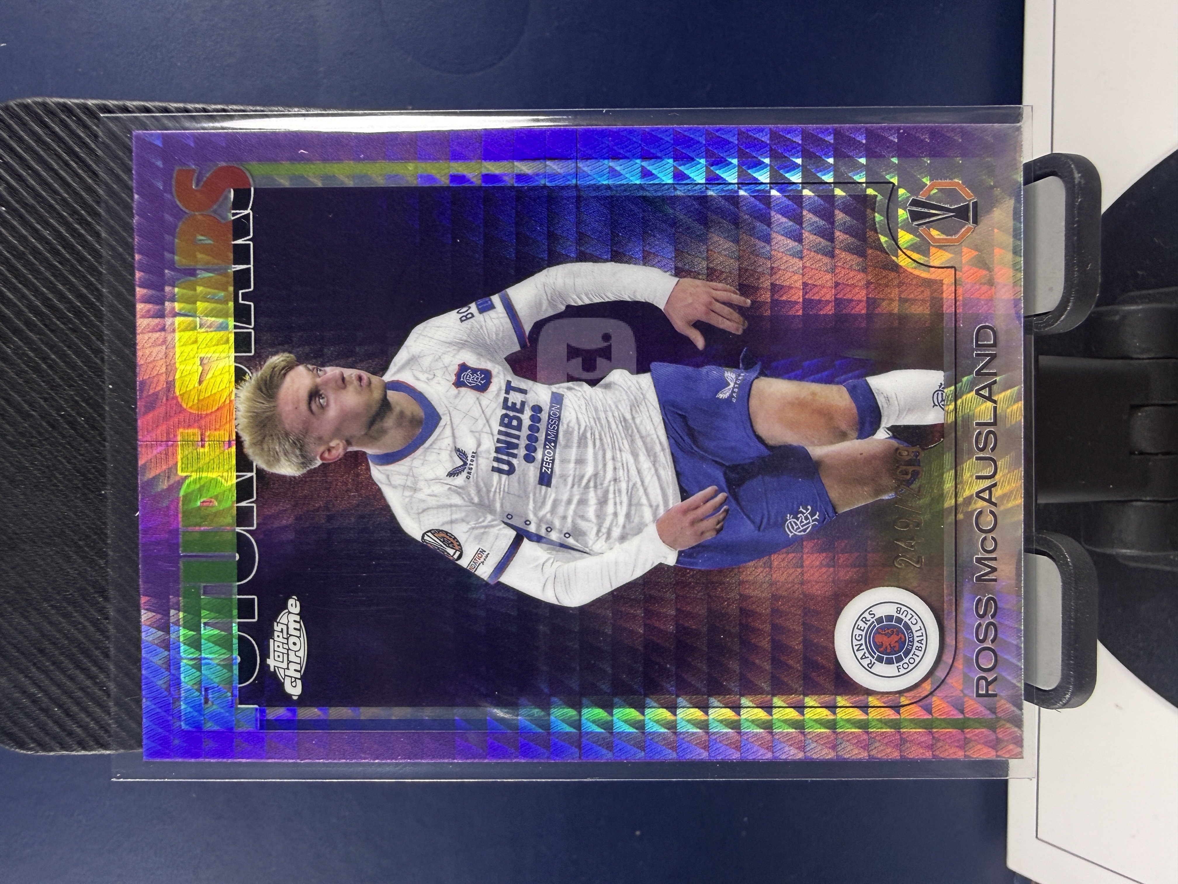 2024-25 Topps Chrome Ross McCausland TC 欧联 流浪者 麦考斯兰 Future Stars 紫折 折射 299编 收藏必备 (沸腾)