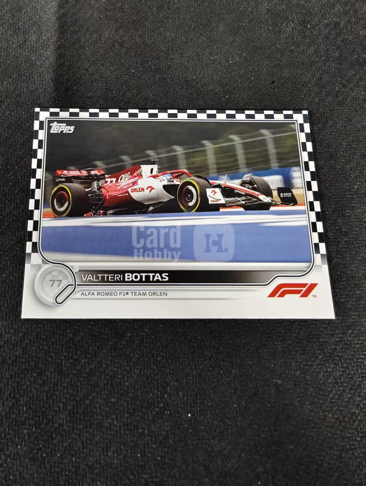 2022 Topps Chrome F1 Valtteri Bottas 瓦尔特利 博塔斯 阿尔法罗密欧 黑白棋盘 划痕 边角瑕疵 @125