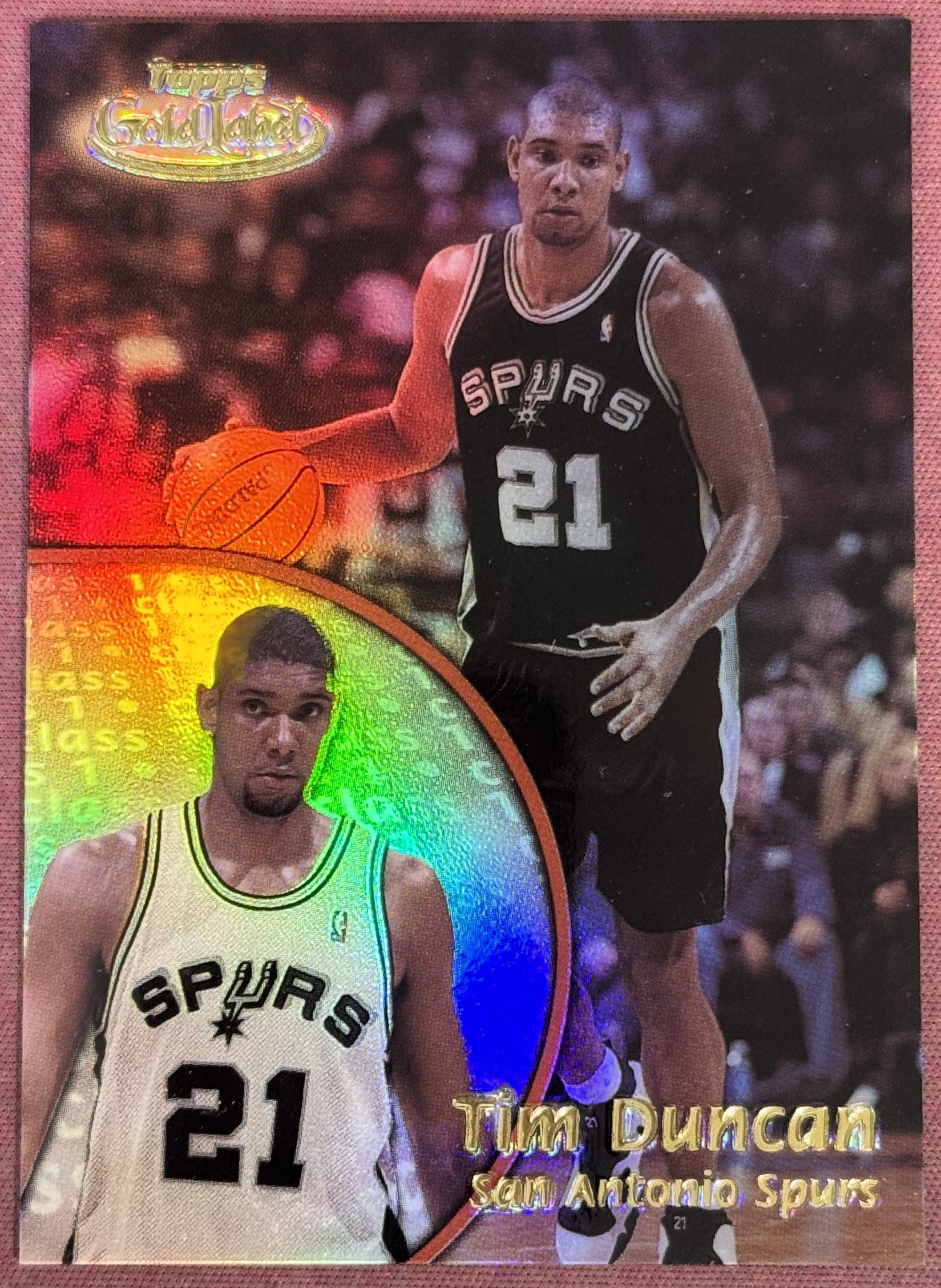 2000 Topps NBA Tim Duncan 蒂姆邓肯 石佛 马刺选图银折特卡 卡品如图 #9(登)
