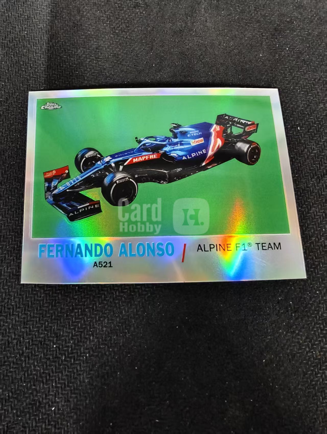 2021 Topps Chrome F1 Fernando Alonso 费尔南多 阿隆索 银折 F1 划痕 边角瑕疵 #FA
