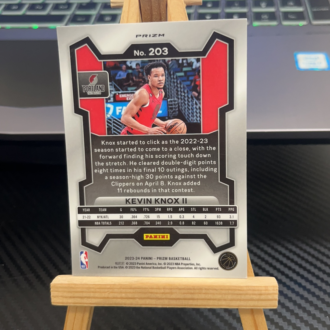 2023-24 Panini Prizm Kevin Knox II 凯文 诺克斯 开拓者 银折 折射 prizm系列 pz 卡品如图 凑图必备 值得收藏!免费代卖!