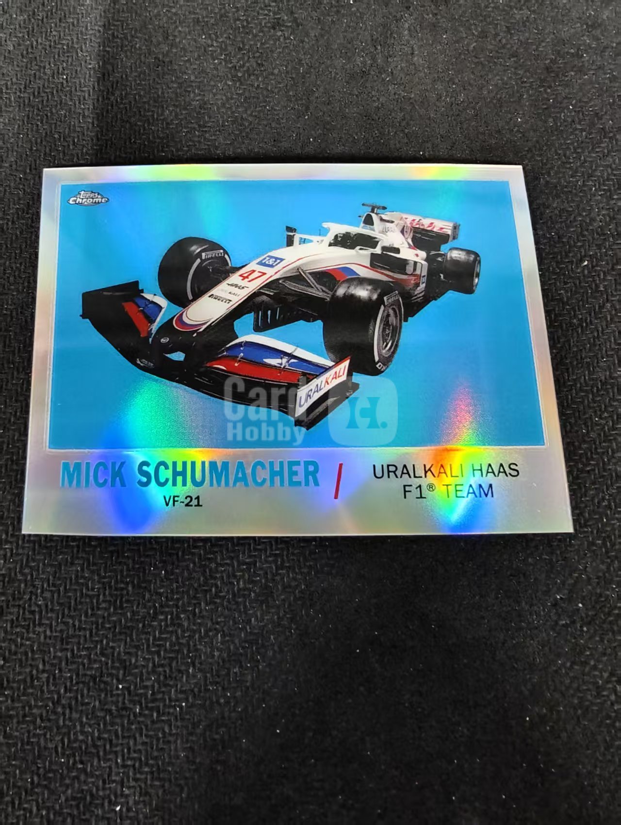 2021 Topps Chrome Mick Schumacher RC F1 新秀 米克 舒马赫 银折 划痕 边角瑕疵 #MS