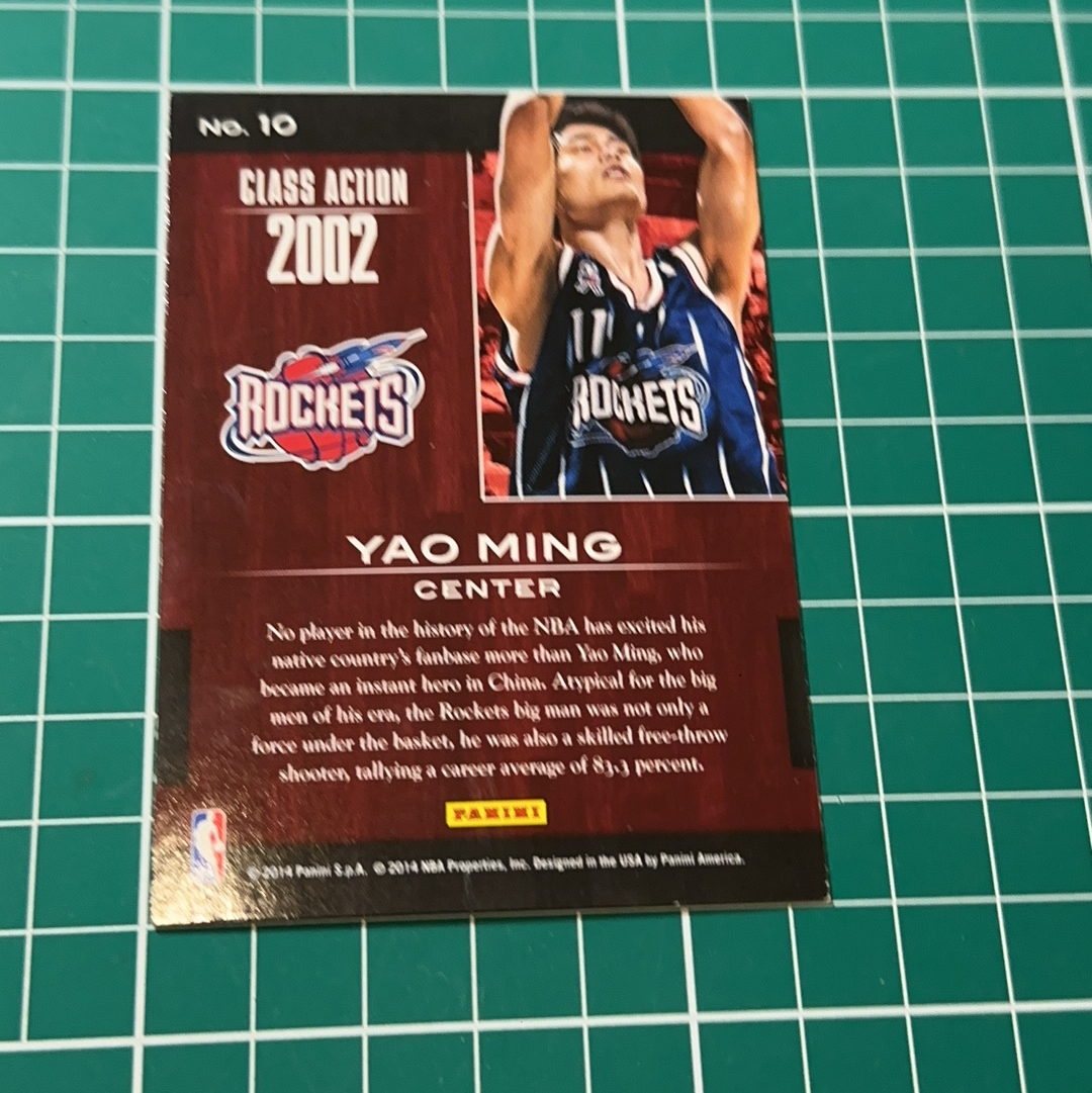 2014-15 Panini Americana Yao Ming S.p.a.姚明 大姚 闪卡 特卡 class action 2002 精美新秀年状元选图 十年老卡 绝版卡 稀有大比例