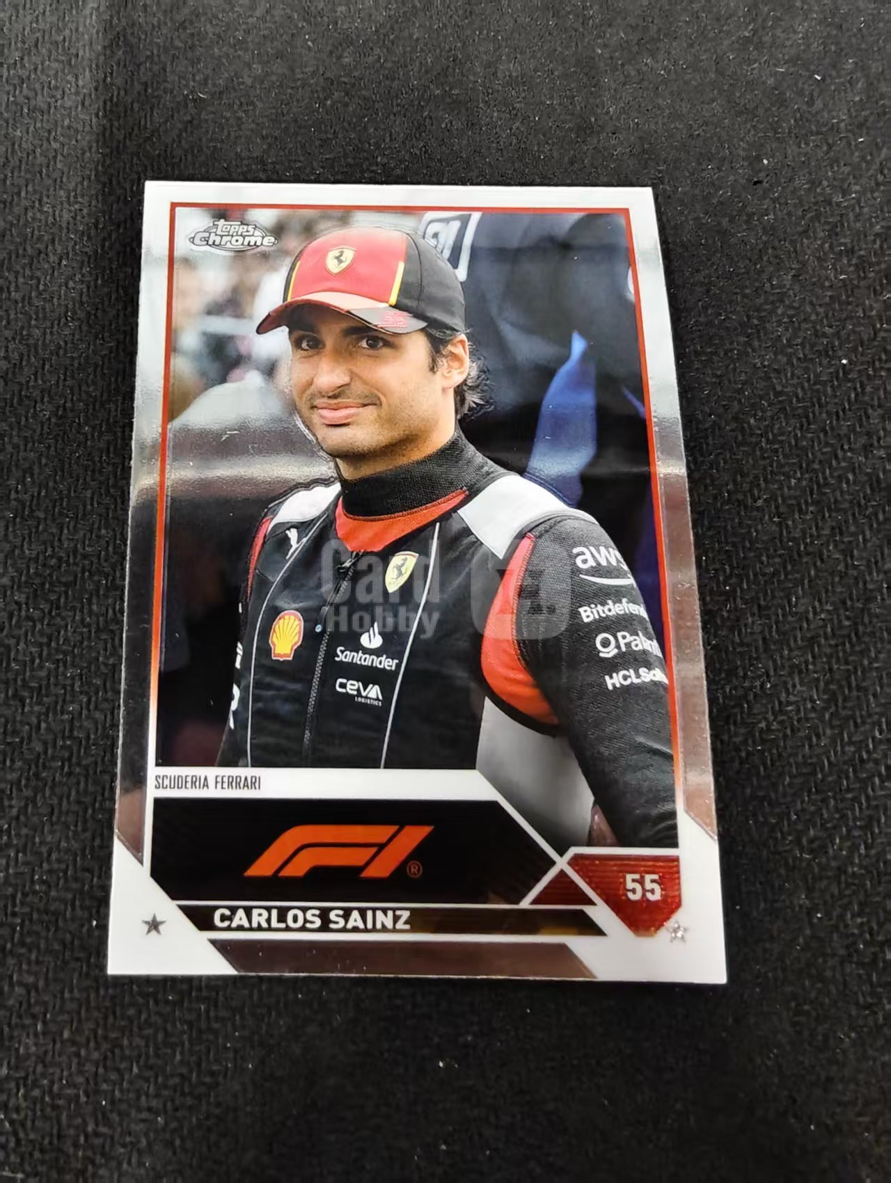 2023 Topps Chrome F1 Carlos Sainz 卡洛斯 赛恩斯 法拉利车队 划痕 边角瑕疵 #19
