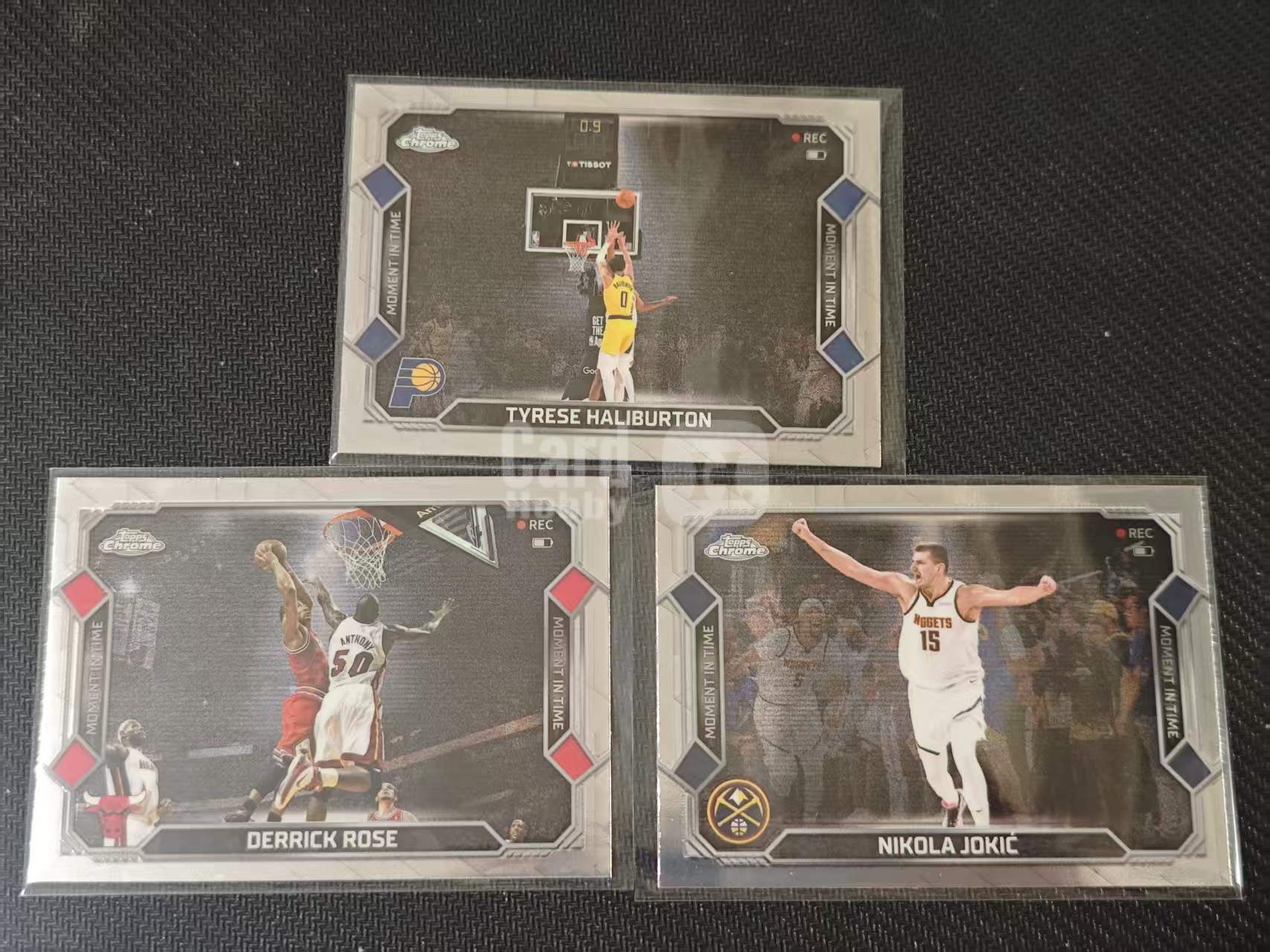 2025-26 Topps Chrome Tyrese Haliburton 【有品代卖】TC Update 泰瑞斯・哈利伯顿,德里克・罗斯,尼古拉・约基奇 时刻特卡 3张打包 收藏必备 卡品如图/刘