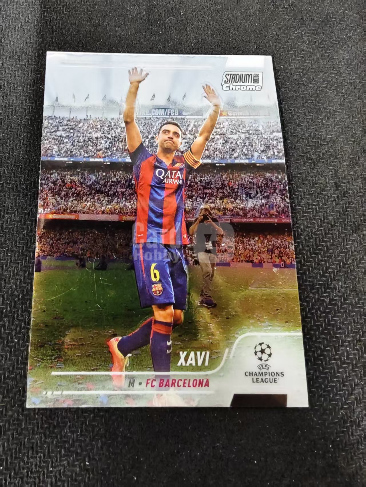 【可合并,不累计】2022 Topps Stadium Club Chrome Xavi 巴塞罗那 巴萨 哈维 竞技场 欧冠 划痕 边角瑕疵 #6