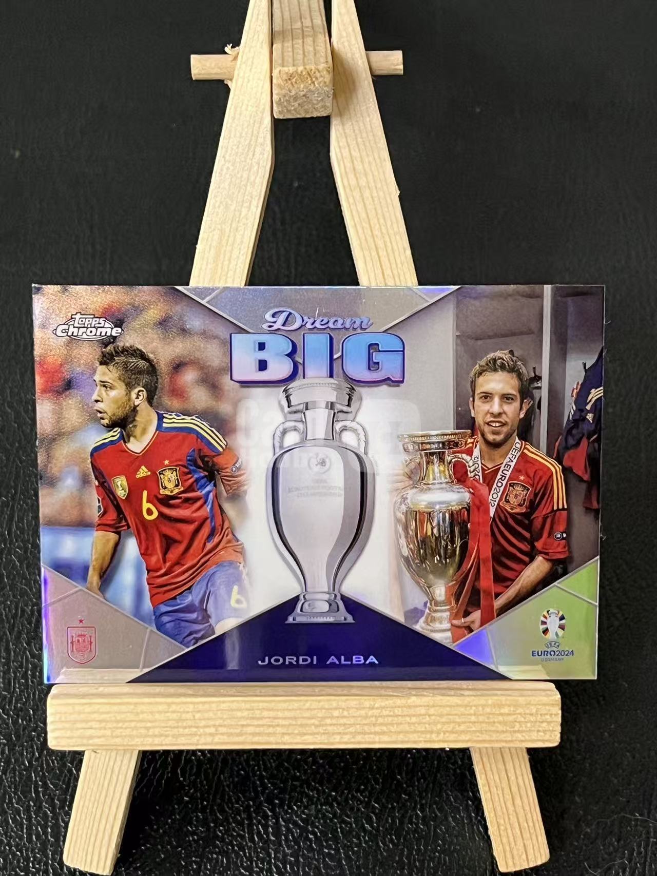 2024 Topps Chrome Jordi Alba 阿尔巴 特卡 西班牙 银折 欧洲杯 实卡精美 卡品如图 LA-1