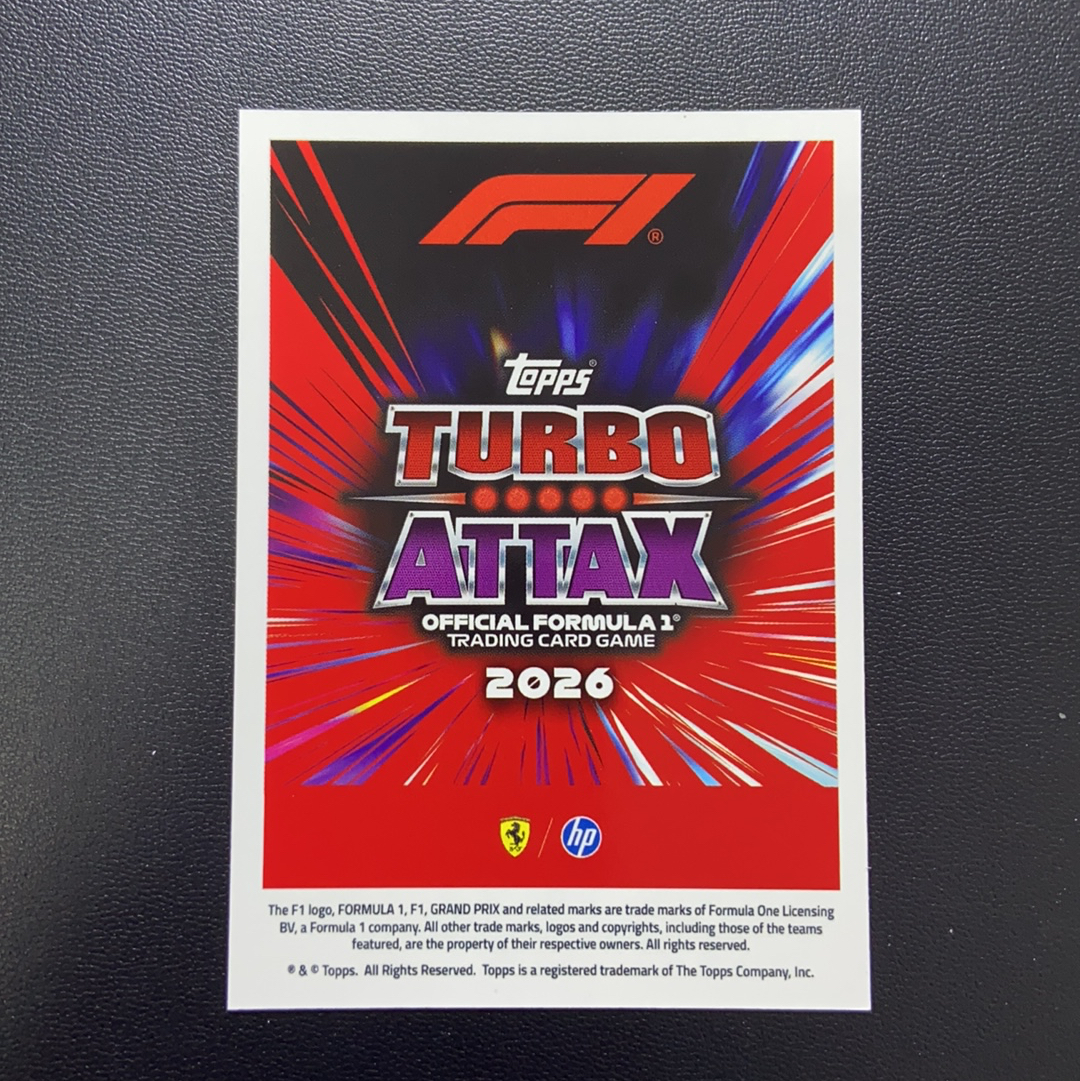 【小牛代拍】2026 Topps Turbo Attax Charles Leclerc 法拉利车队 汉密尔顿 F1 双人特卡 只合并当日订单卡品如图(男)