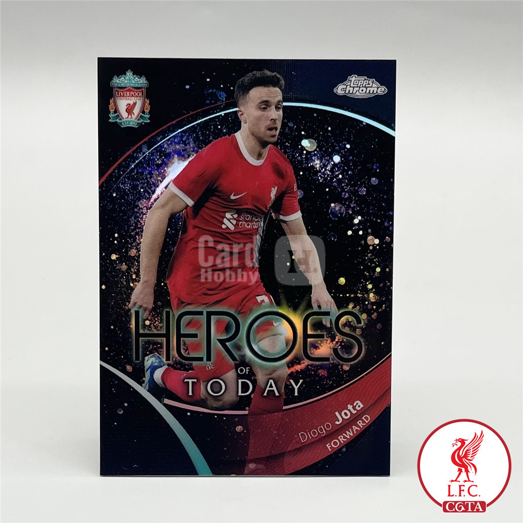 【CGTA /10】2023-24 Topps Chrome Liverpool LFC 利物浦 迪奥戈若塔 02/10编 现役英雄 黑折base #71 印刷线如图 葡萄牙 狼队 Diogo Jota 越秀山2658090 #Atm#