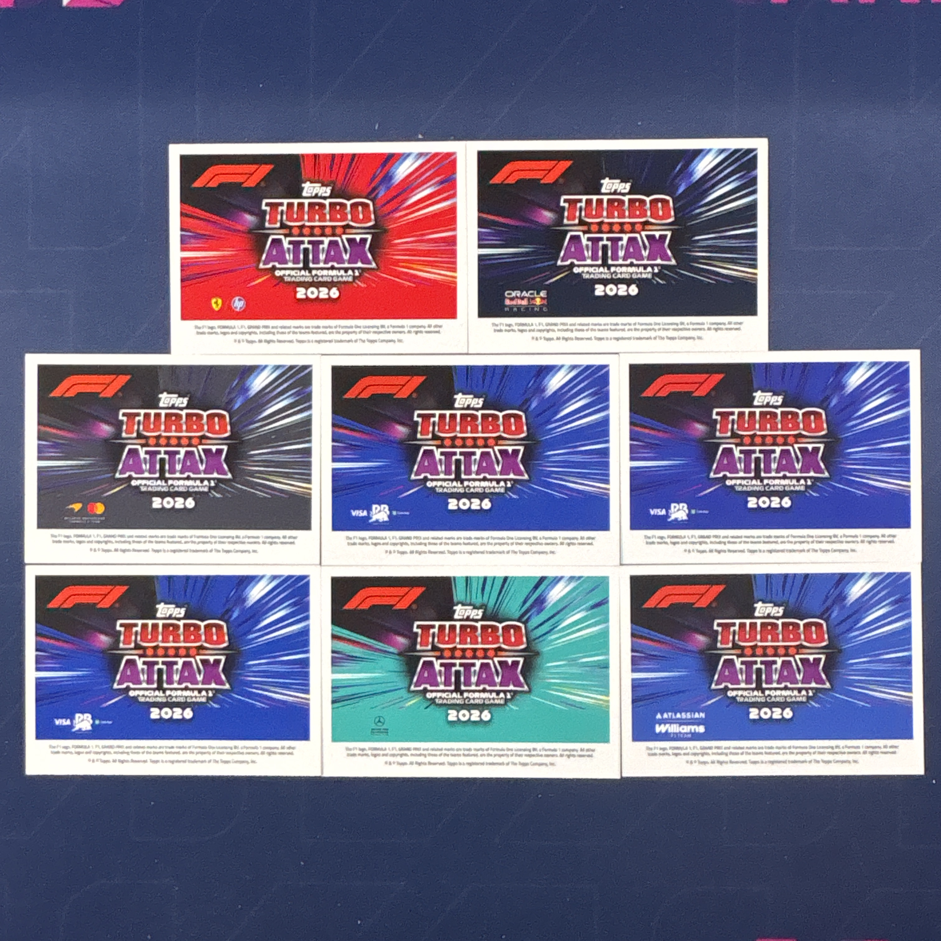 2026 Topps Turbo Attax 【爆爆代卖】 F1 汉密尔顿 安东内利 诺里斯 维斯塔潘 劳森 塞恩斯 哈贾尔 Epic Moment 史实时刻 特卡 游戏版 Base 8张 如图#启明