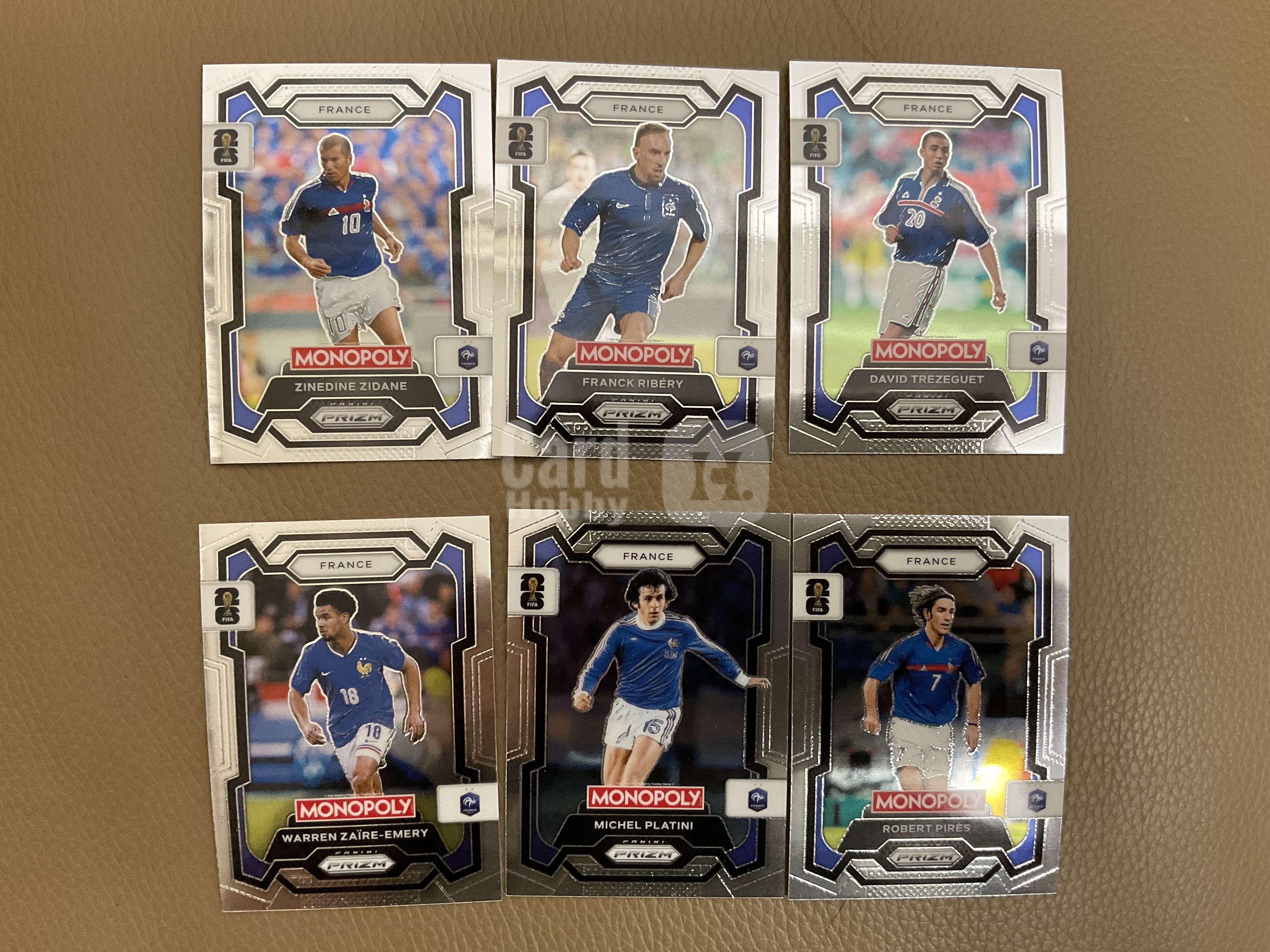 2026 Panini Prizm Monopoly Zinedine Zidane #16 美加墨世界杯 大富翁 法国 世界杯 PZ 一组打包6张