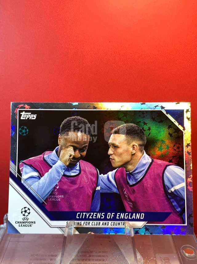 (老末精品代拍) E26 2022 Topps Company Inc 欧冠UCC Citizens Of England 曼城 银球折 凑套必备