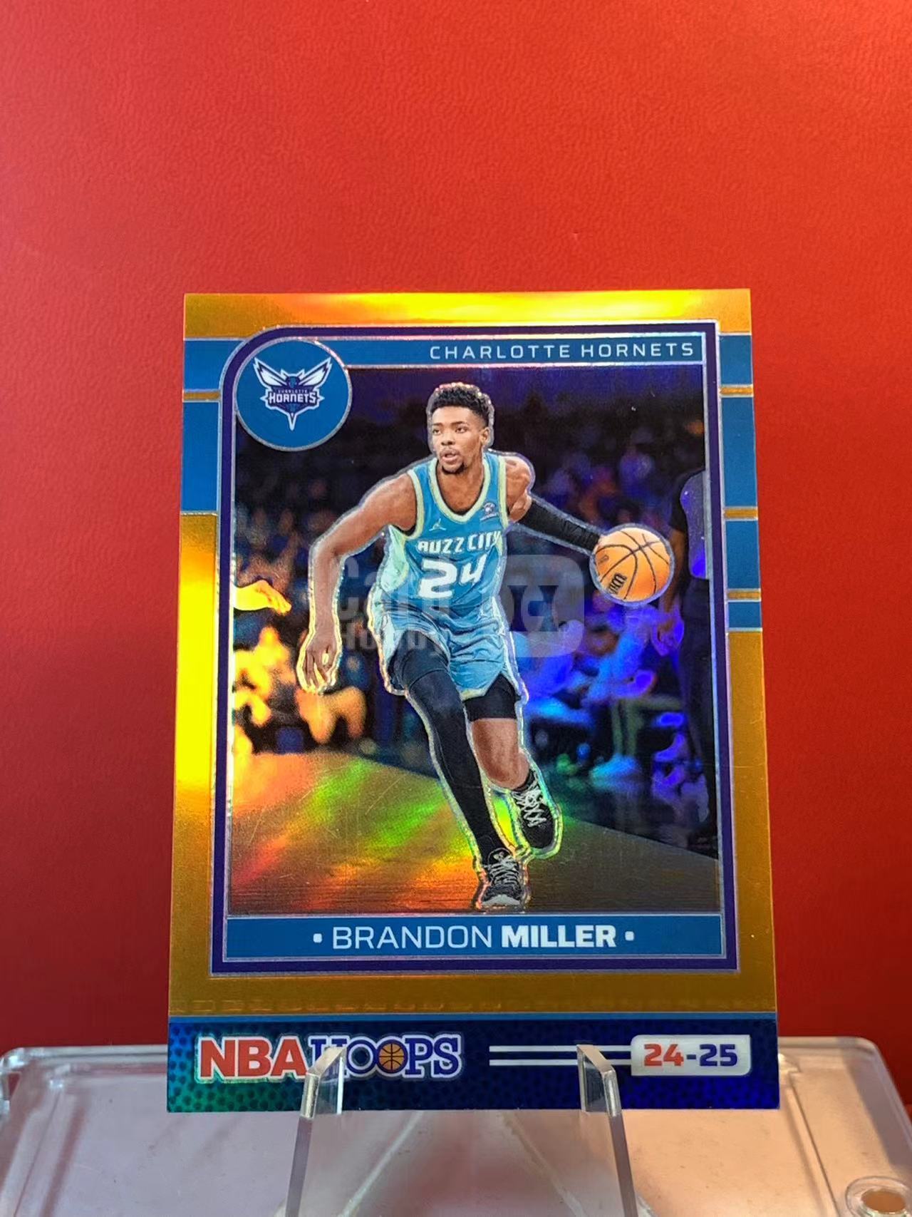 (詹叔代拍) 2024-25 PANINI HOOPS 黄蜂 布兰登 米勒 黄蜂 近期大热球星 167/199编 金折 黄折 顺丰寄付 泰山