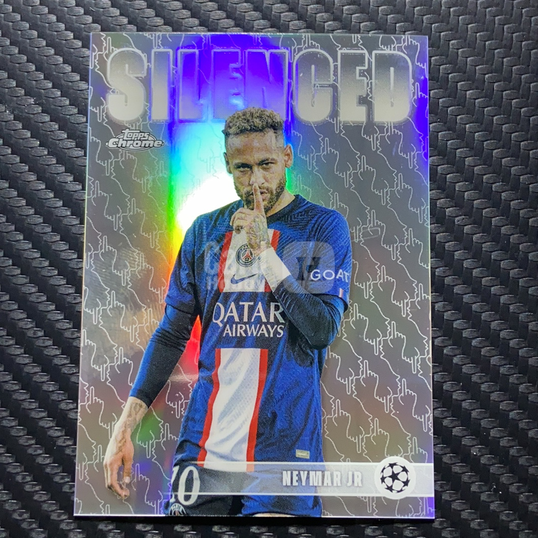 2026 Panini Chrome 卡品如图(一哥) Neymar Jr. 欧冠 TC 大巴黎 巴西 内马尔 Silenged 静音特卡 银折