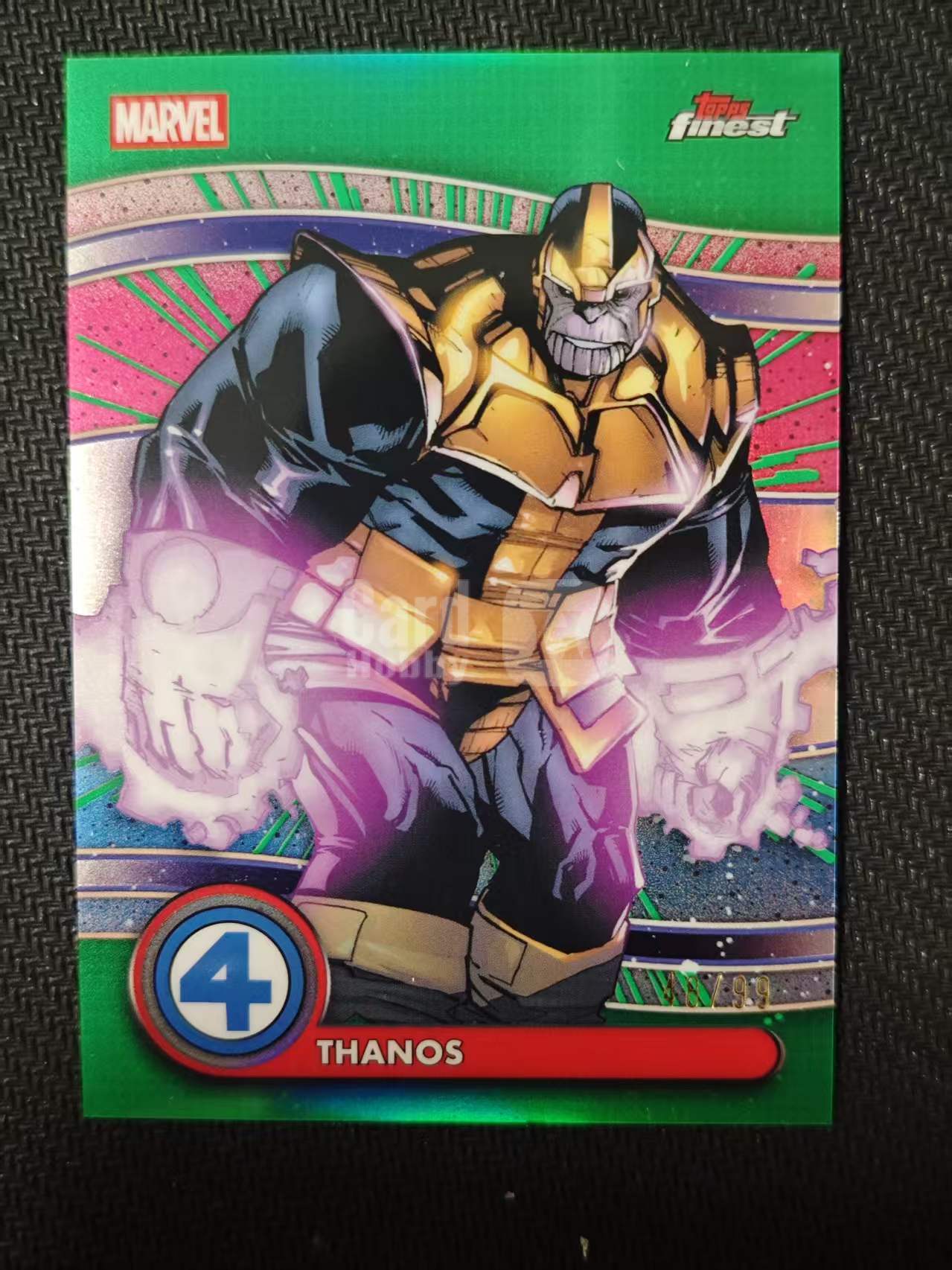 2026 Topps Finest Marvel Thanos 【有品代卖】漫威 MARVEL 灭霸 99编 彩绿色折 Finest 折射 收藏必备 卡品如图/sushi
