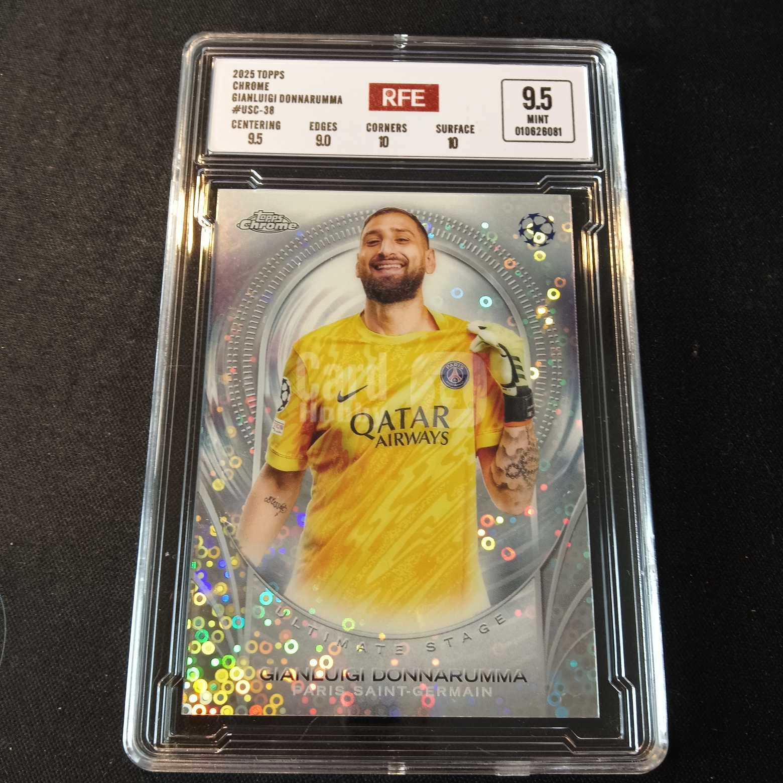 2025 Topps Chrome 多纳鲁马 评级卡 大巴黎 折射 实卡精美稀有 品质保障 投资收藏必备 保值回购 详情见说明 【蓝色星球】